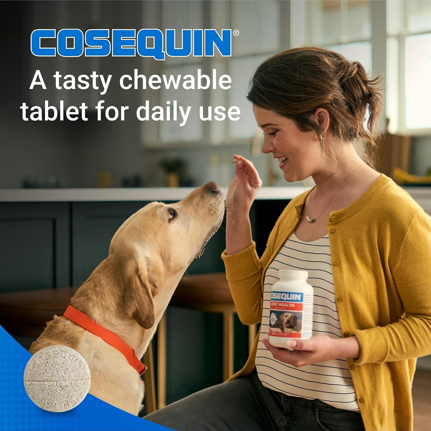 Nutramax Cosequin Joint Supplement for Dogs, Chewable Tablets, 132ct | Glucosamine + Chondroitin for Dogs with MSM, Supports Healthy Joints, All Breeds & Sizes, All Ages