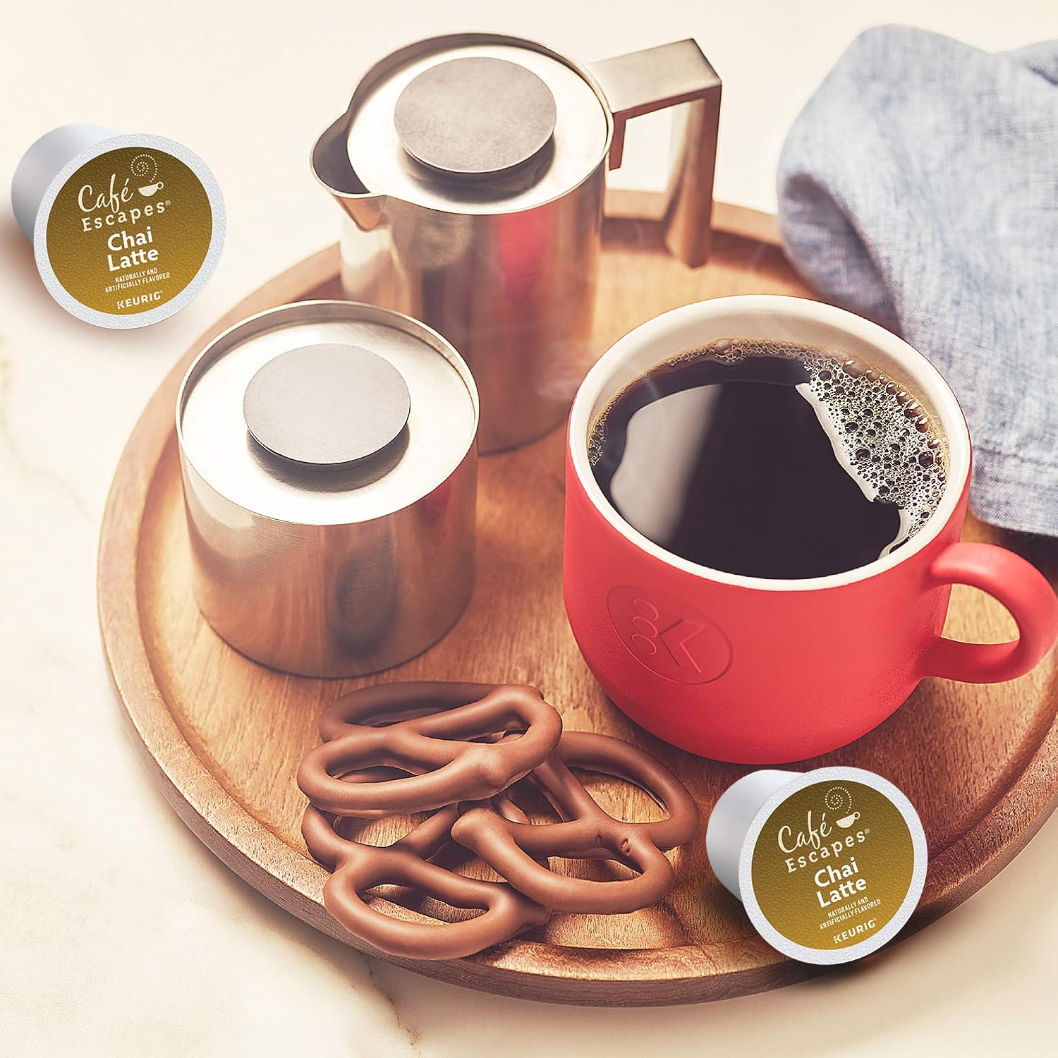Cafe Escapes Chai Latte K-Cups, 16 Count (Packaging May Vary)