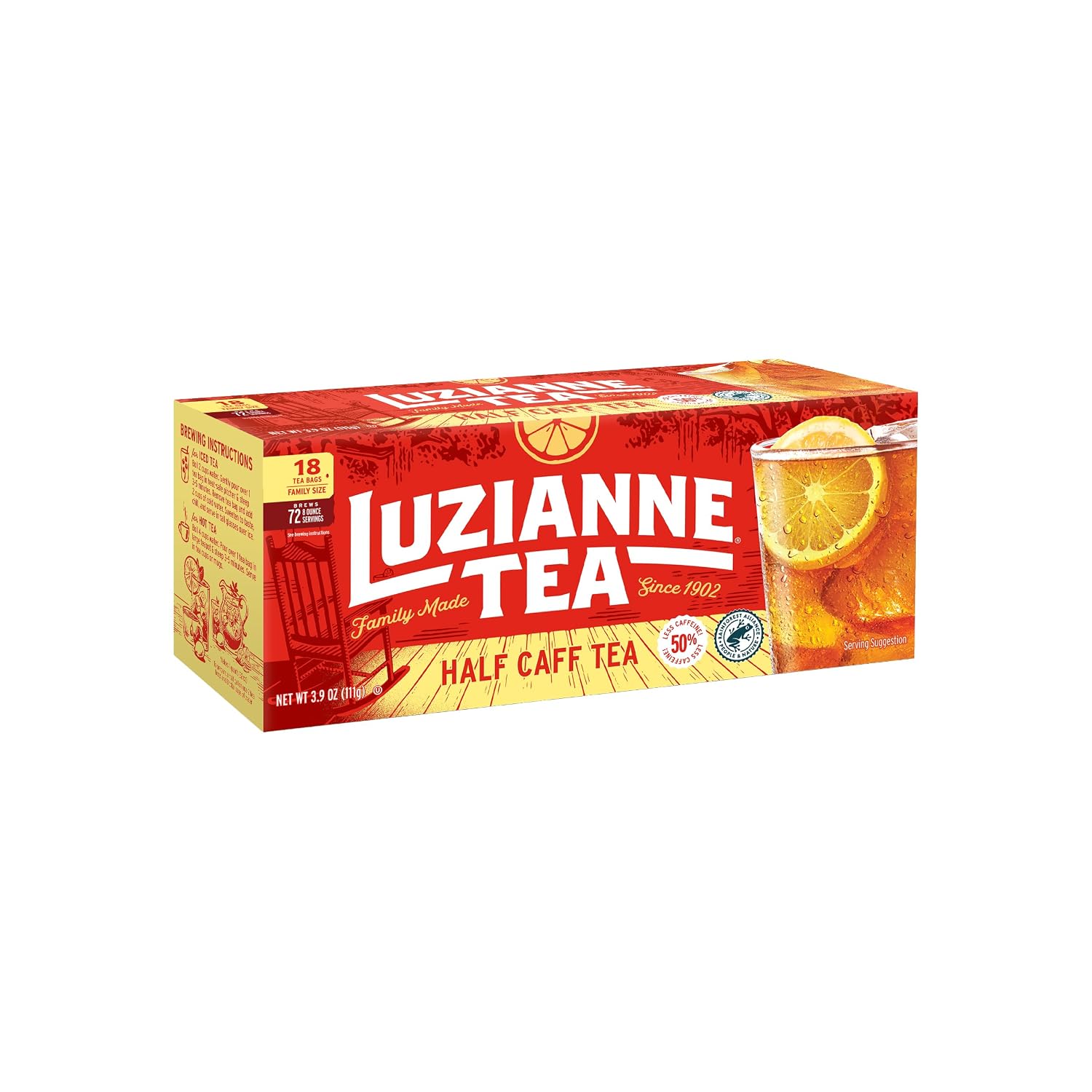 Luzianne Green Tea Bags, Family Size, 24ct Box (Pack of 1)