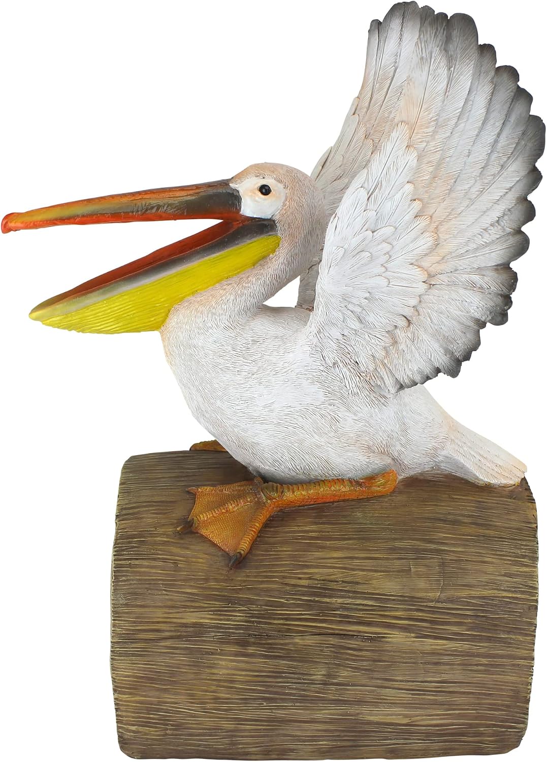 Design Toscano Coastal Decor Ocean's Perch Pelicans Garden Bird Statue, 9 Inch Wide, 24 Inch Tall, Cast Stone Resin, Full Color Finish