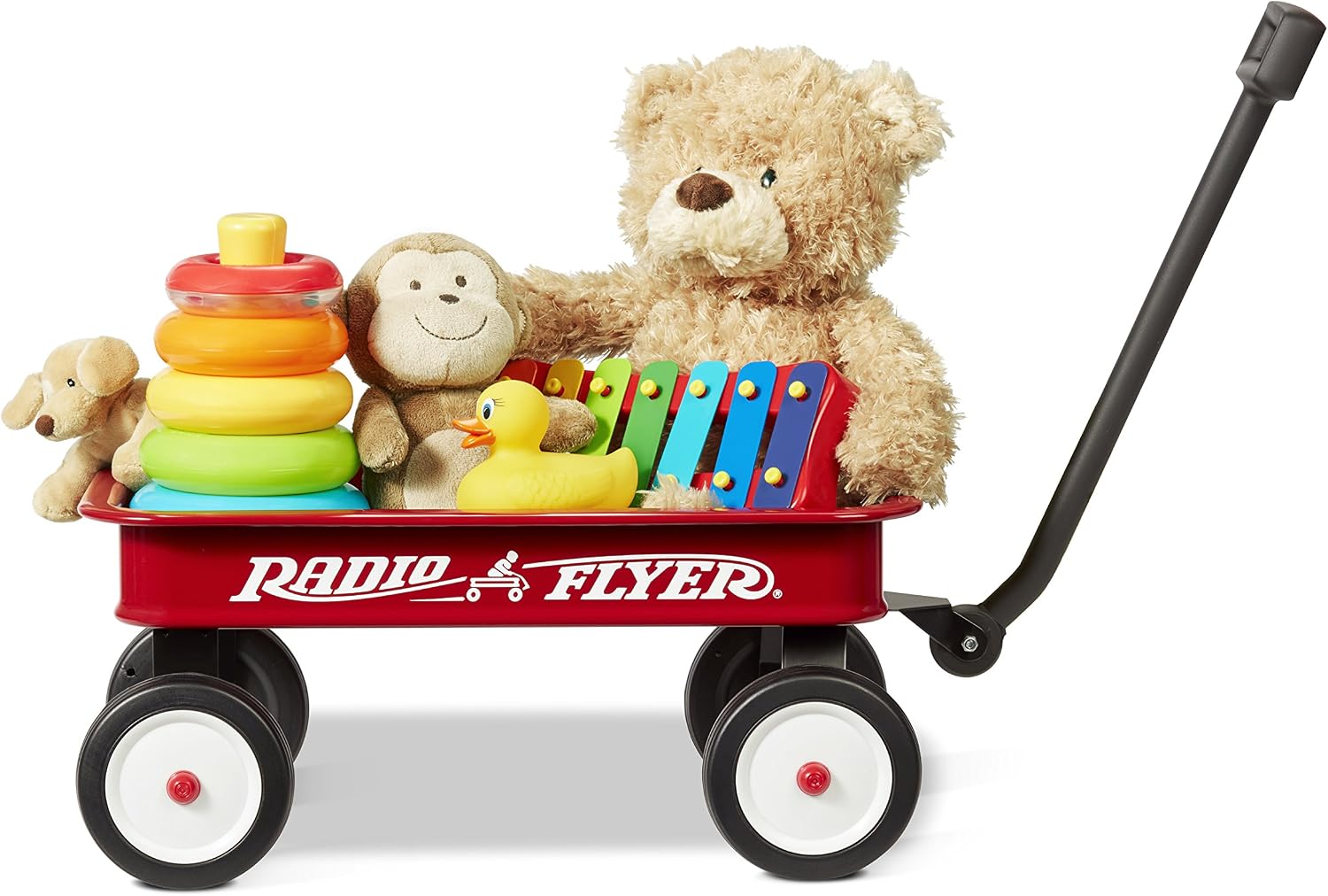 Radio Flyer Mini Classic Red Wagon for Kids, 12.5" Toy Wagon Ages Aged 1.5+ | Play-Size Version of the Classic, Durable Rolling Wheels & Steel Body, Working Handle, Toys, Crafts & Gift Displays