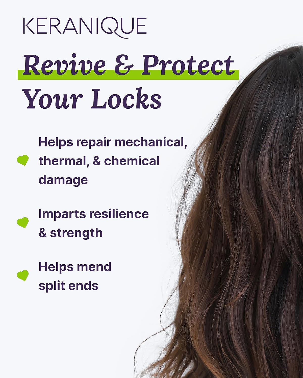 Keranique Volumizing Shampoo & Conditioner Set for Hair Repair, Growth & Thinning Hair Support – Keratin, Biotin, Menthol & Niacinamide, Lightweight Strengthening Formula - Keratin Amino Complex™
