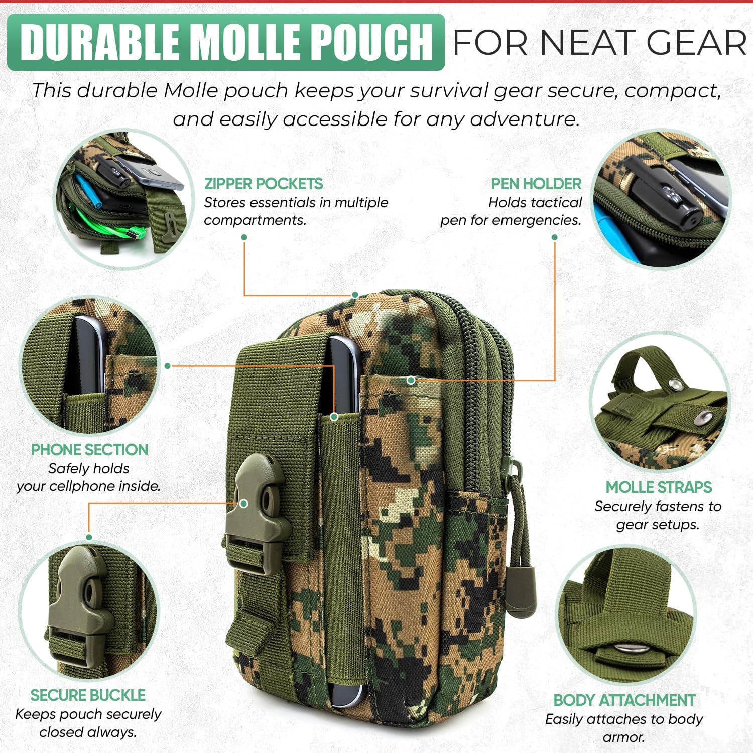 Survival Kit with Emergency Gear for Camping, Hiking & Outdoor Survival