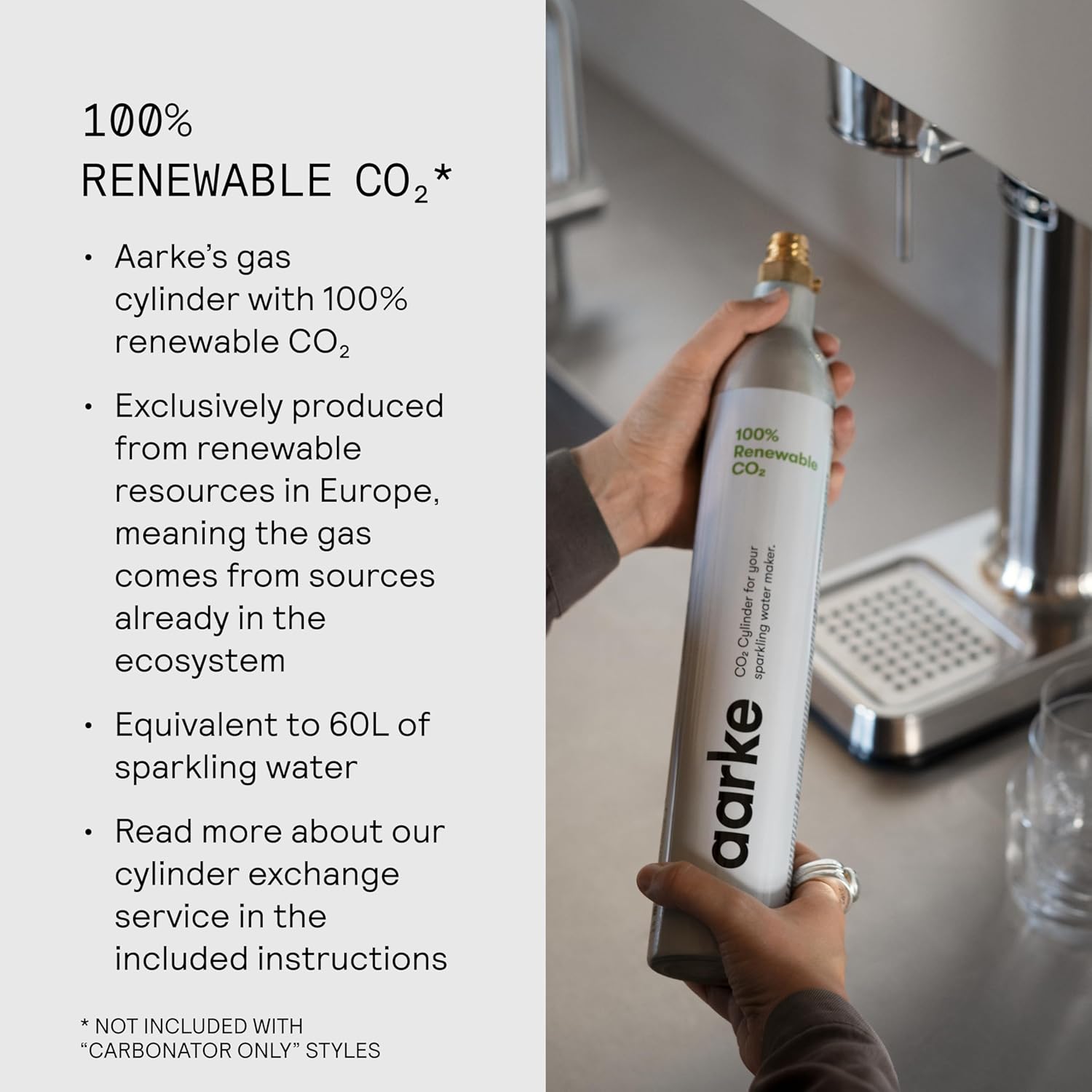 Aarke Carbonator 3 - Premium Sparkling Water Maker, Matte Black
