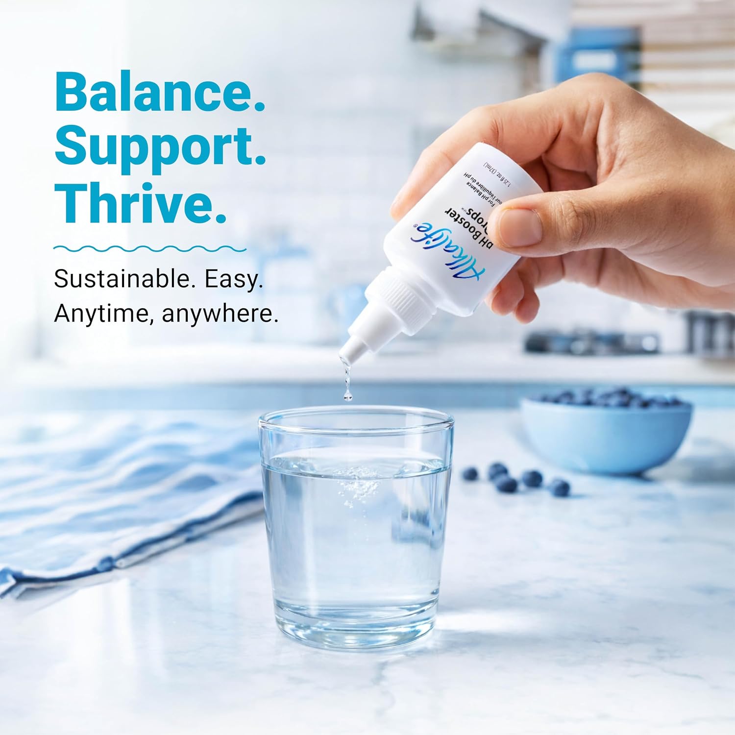 Alkalife pH Booster Drops, 1-Pack, pH 10 Alkaline Water, 360 Servings | 1.25 oz, Electrolytes, Minerals, Patented Formula, Neutralize Acid, Immune Support, Detox, Peak Performance, Great Value