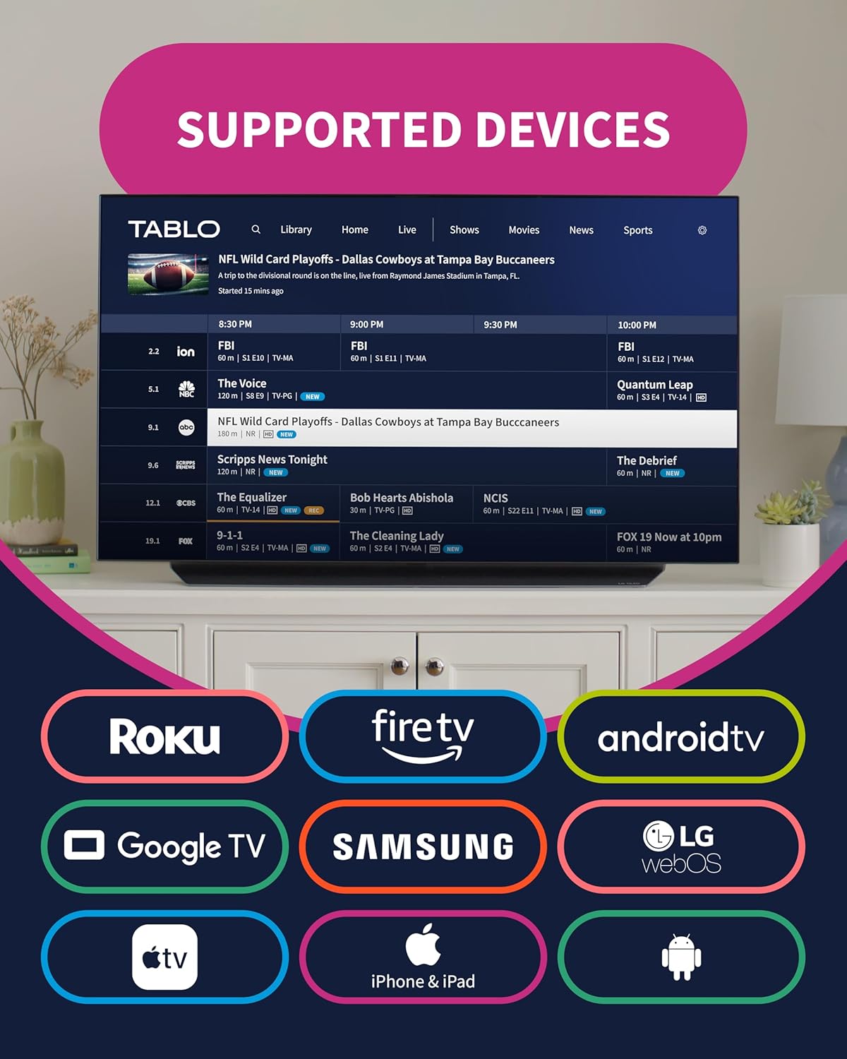 Tablo 4th Gen 2-Tuner Over-The-Air (OTA) DVR - Watch, Pause & Record Live TV, News