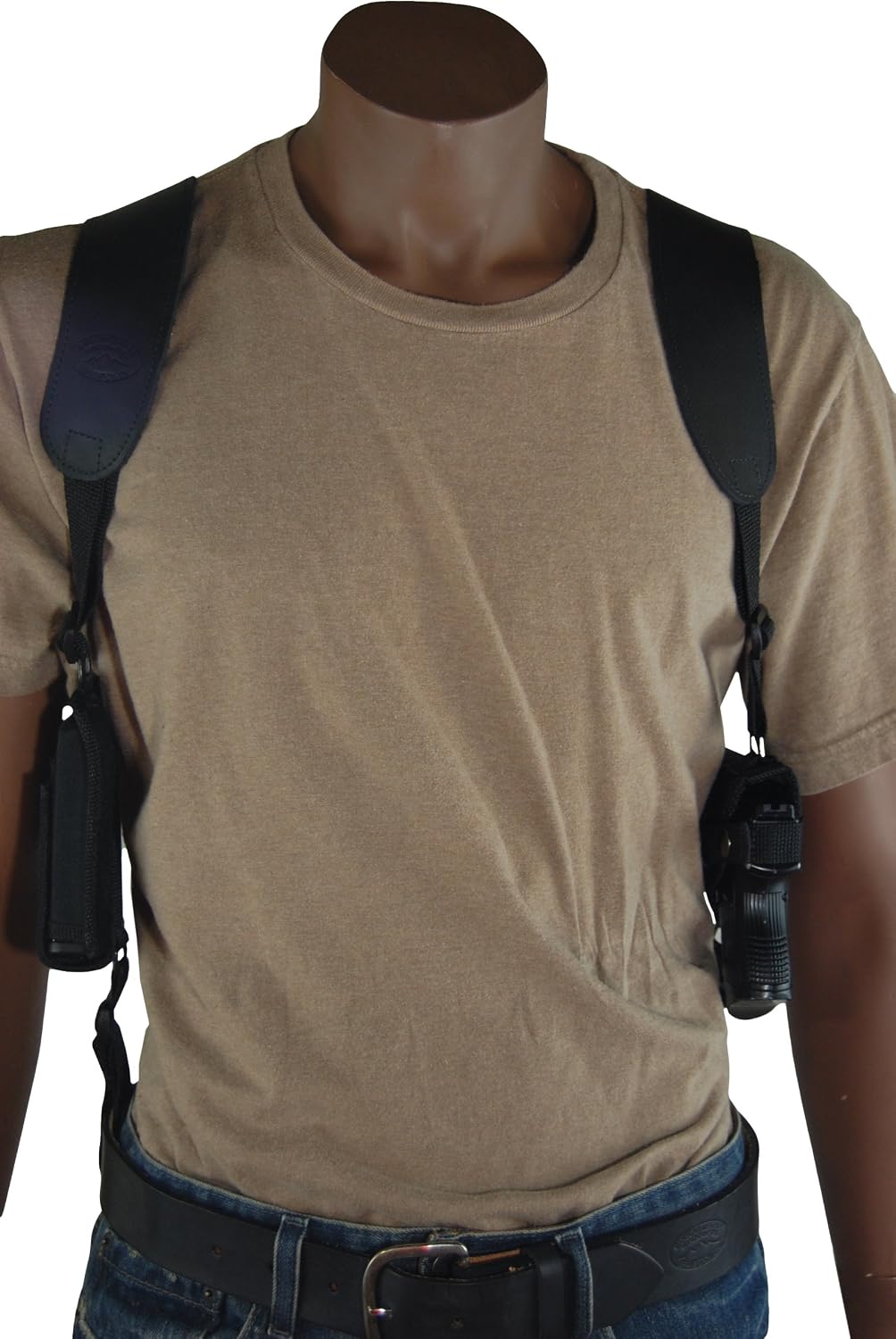 Barsony New Concealment Shoulder Holster w/Double Mag Pouch Compact 9mm 40 45