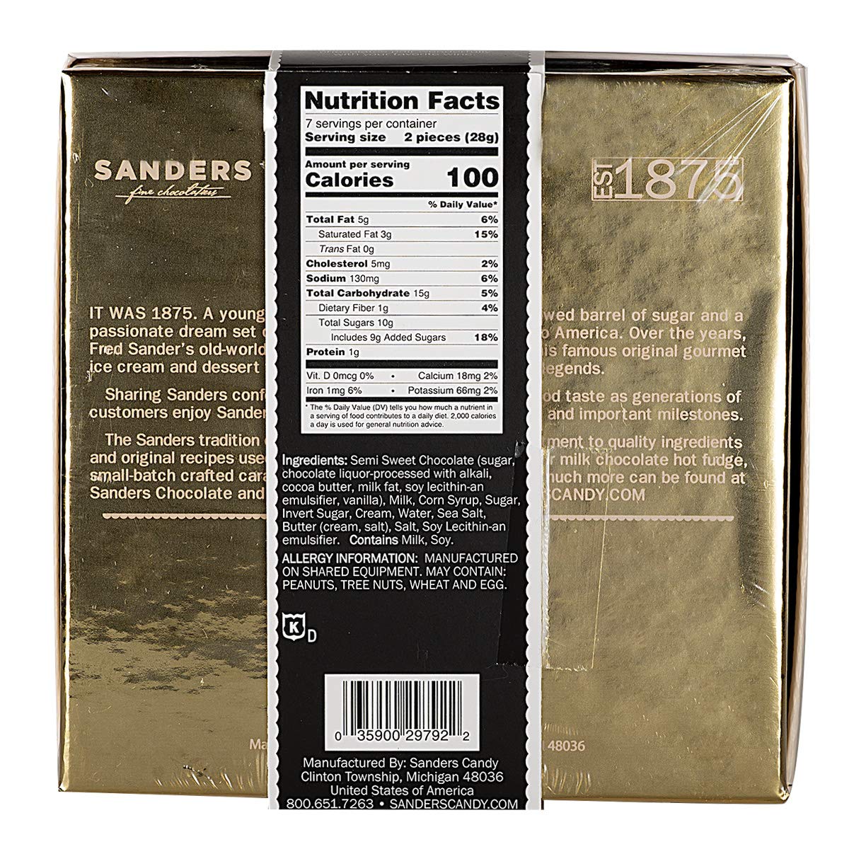 Sanders Dark Chocolate Sea Salt Caramels - 36 ounces (2.25 pounds)