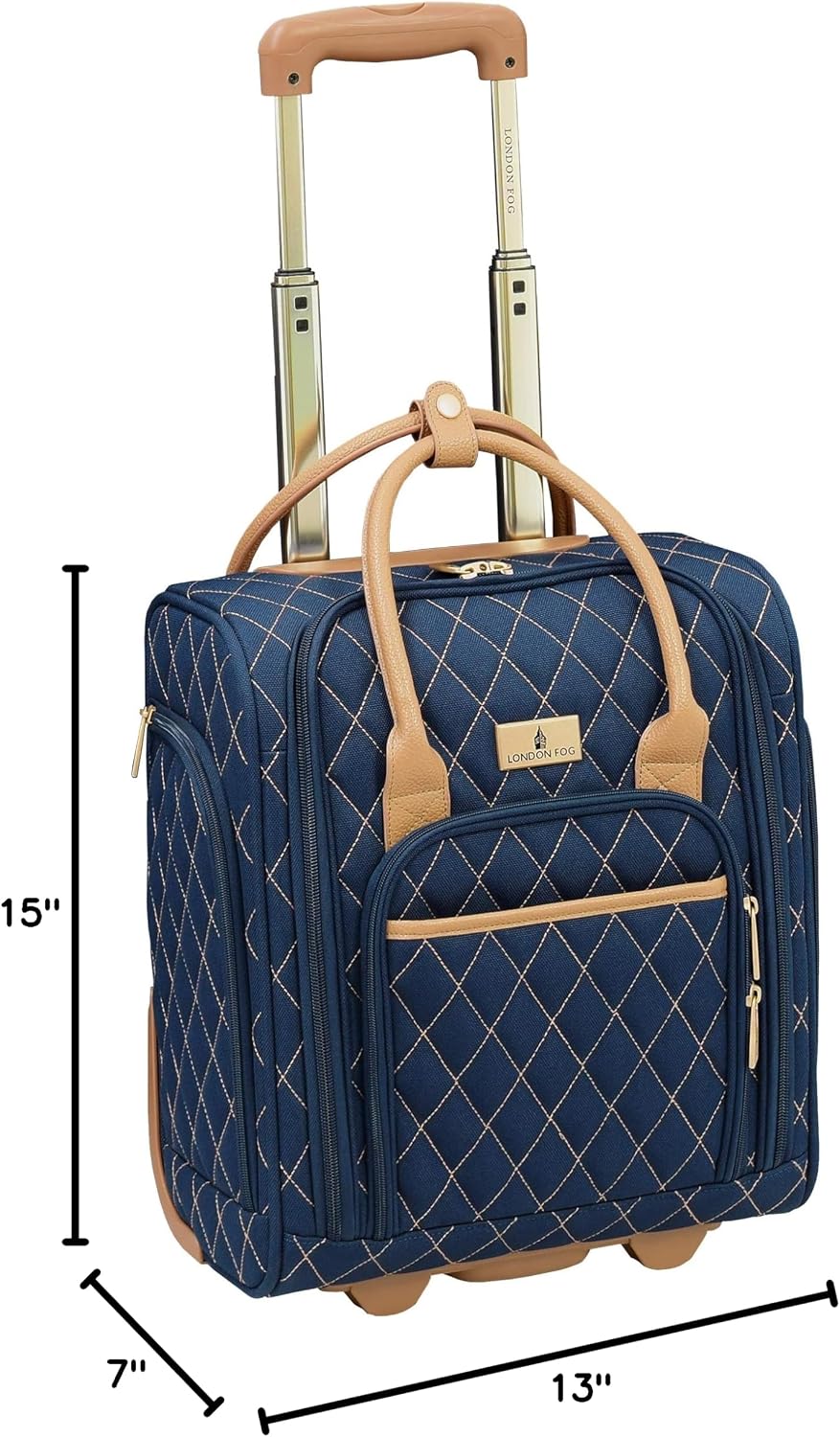 LONDON FOG Queensbury 15 Verticle Under The Seat Bag, Navy