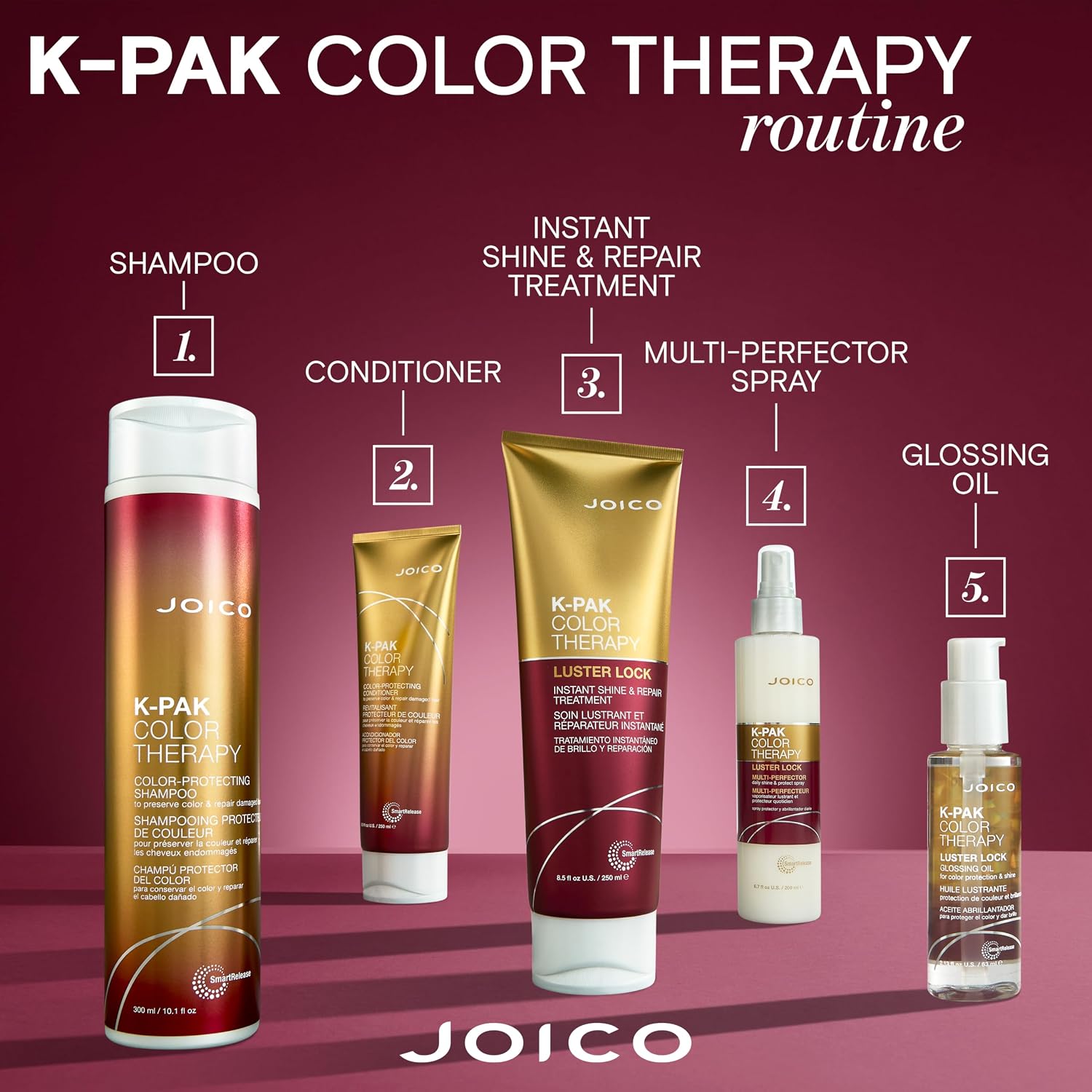 Joico K-PAK Color Therapy Color-Protecting Shampoo | For Color-Treated Hair | Boost Shine | Improve Elasticity | Repair Breakage | Rebuild Damaged