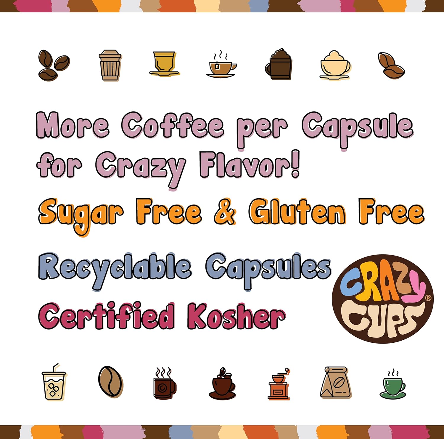 Crazy Cups Seasonal Premium Hot Chocolate Single Serve Cups for Keurig K Cup Brewers Variety Pack Sampler, 40 Count