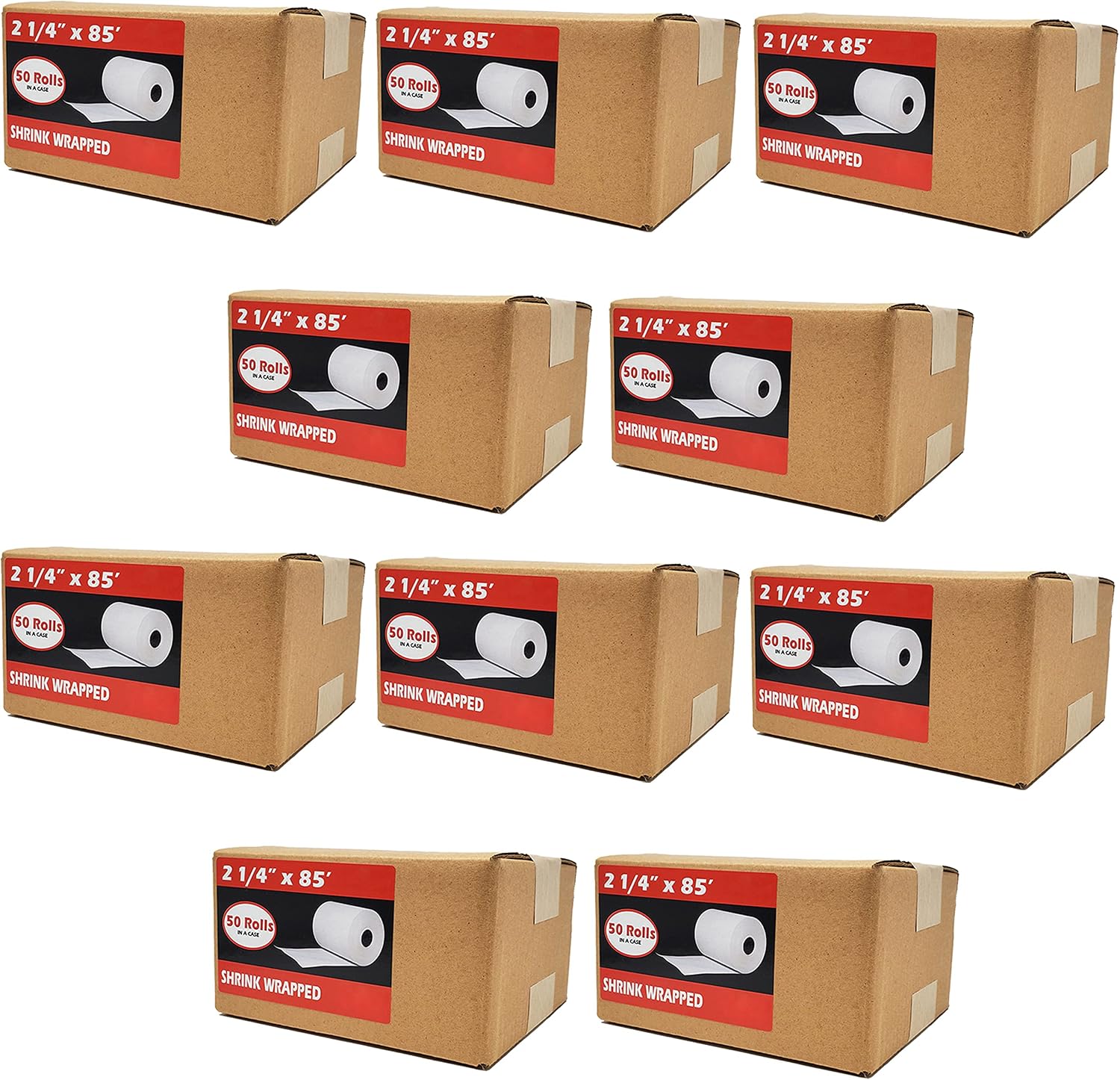 (50 Rolls) 3 1/8 x 230 Thermal Paper Receipt Rolls (55 GSM Premium Quality German Paper) Fits All POS Cash Registers BPA Free - BuyRegisterRolls