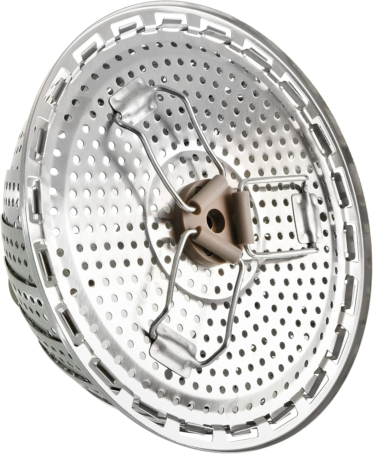 Oster Dutch Oven with Steamer Basket 3-Quart - Sangerfield Stainless Steel, Stovetop Steamer for Vegetables, Rice & Tamales, Dishwasher Safe