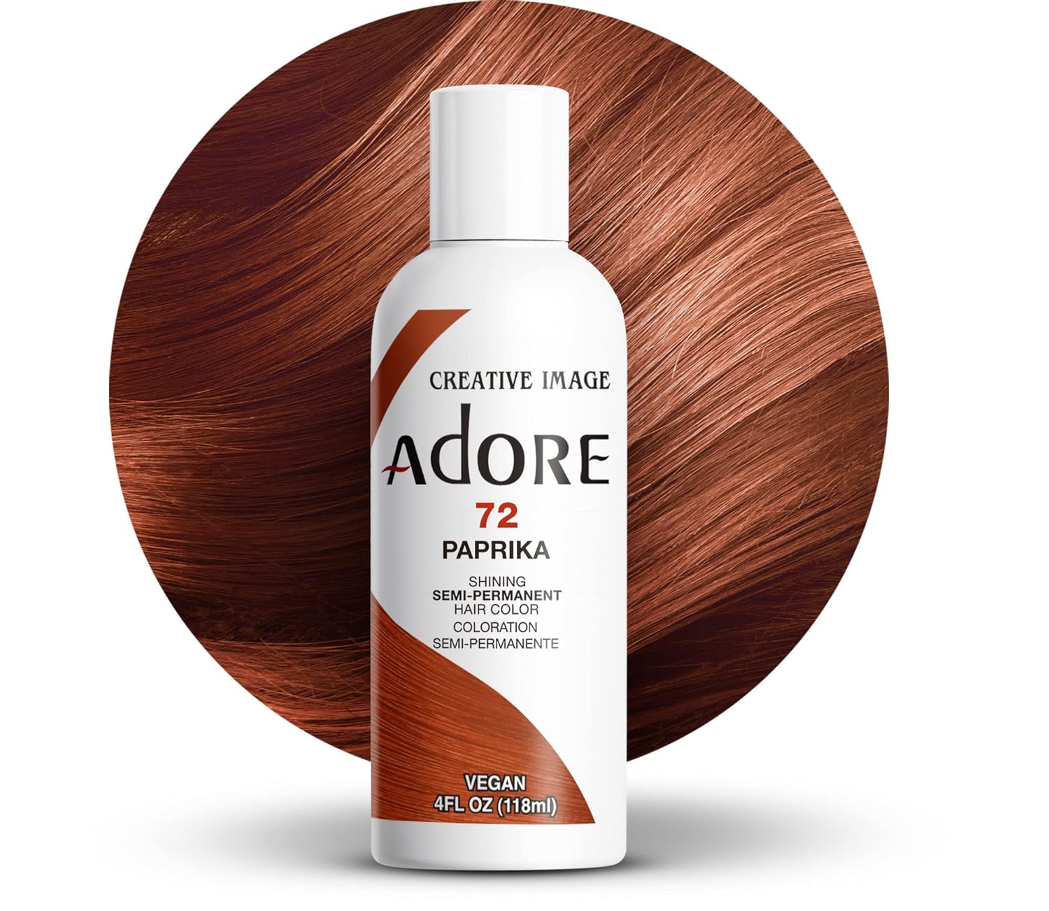 Adore Semi Permanent Hair Color, 107 Mocha, 4 Fl Oz | Vegan & Cruelty-Free Brown Hair Dye | No Ammonia, No Peroxide, No Alcohol