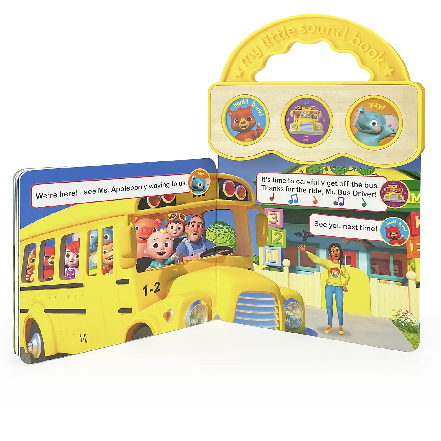 CoComelon Wheels on the Bus: 3-Button Sound Board Book for Babies and Toddlers, Ages 1-4