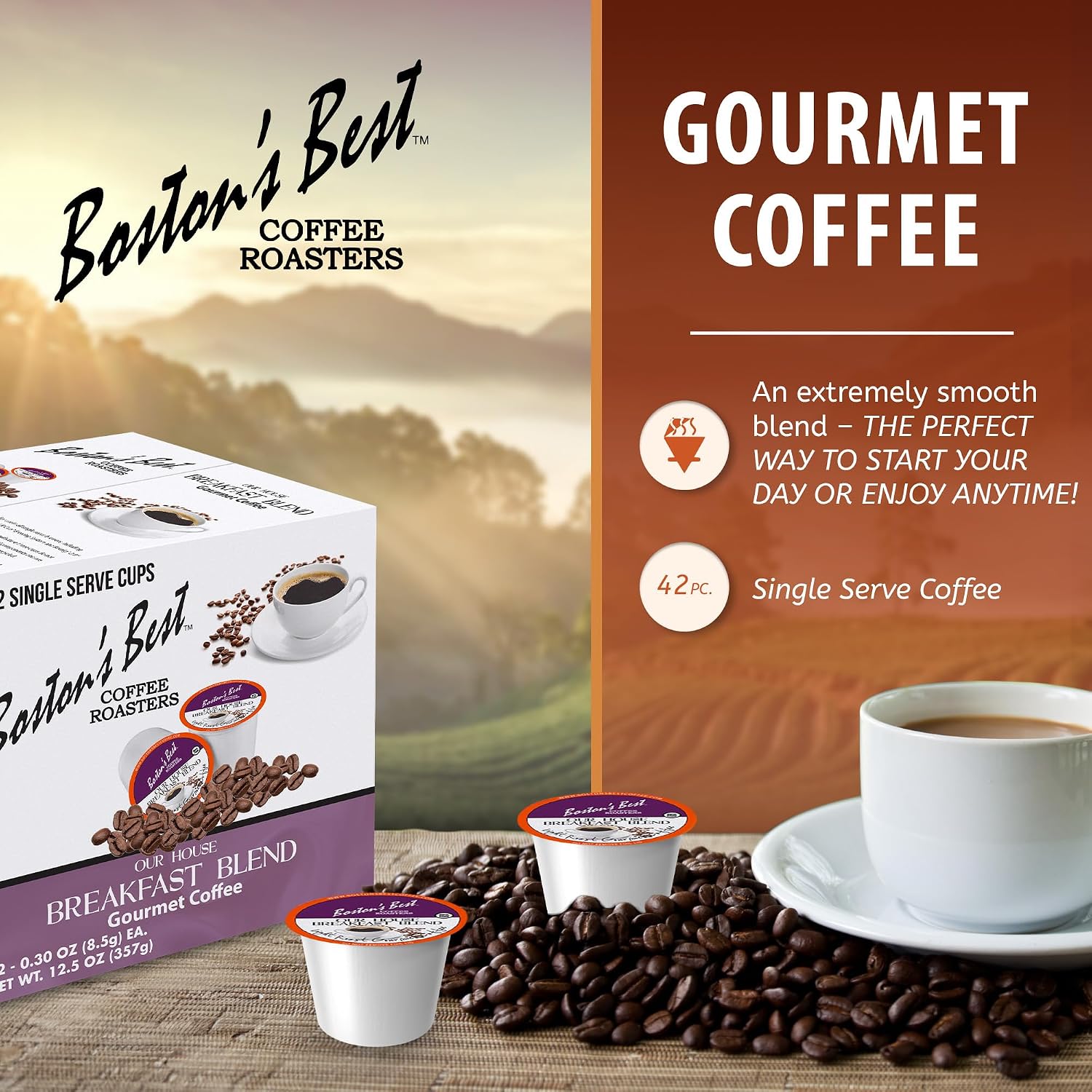 Boston’s Best - Aloha Coconut Flavored Delicious Gourmet Coffee Compatible with Keurig Coffee Maker, 1 Count (42 Single Serve Cups)