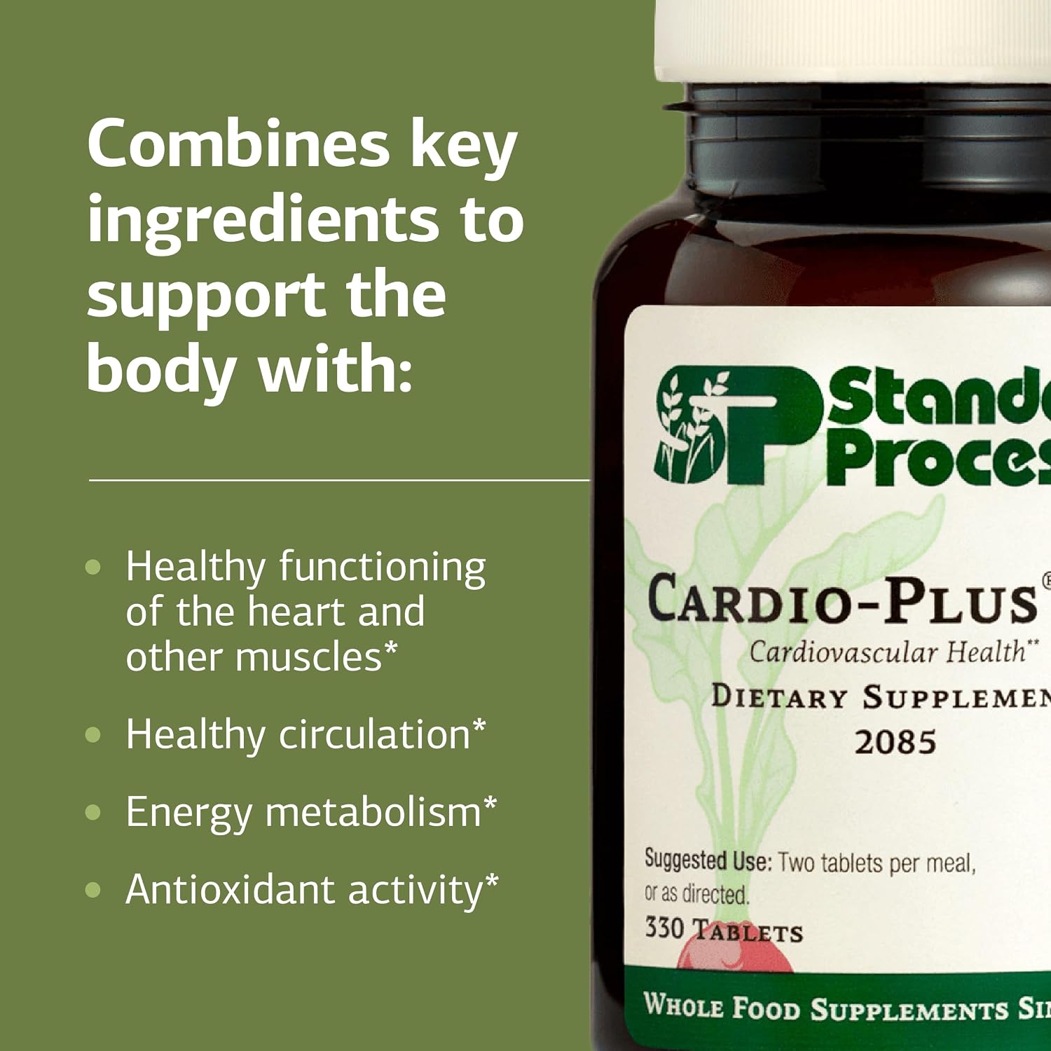 Standard Process Cardio-Plus GF - Supports Heart Health & Circulation - Cardiovascular Support with Vitamins B6