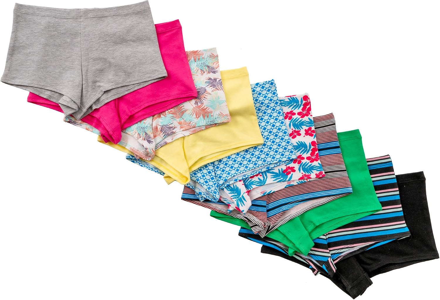 Alyce Intimates 12 Pack High Waisted Cotton Boyshort
