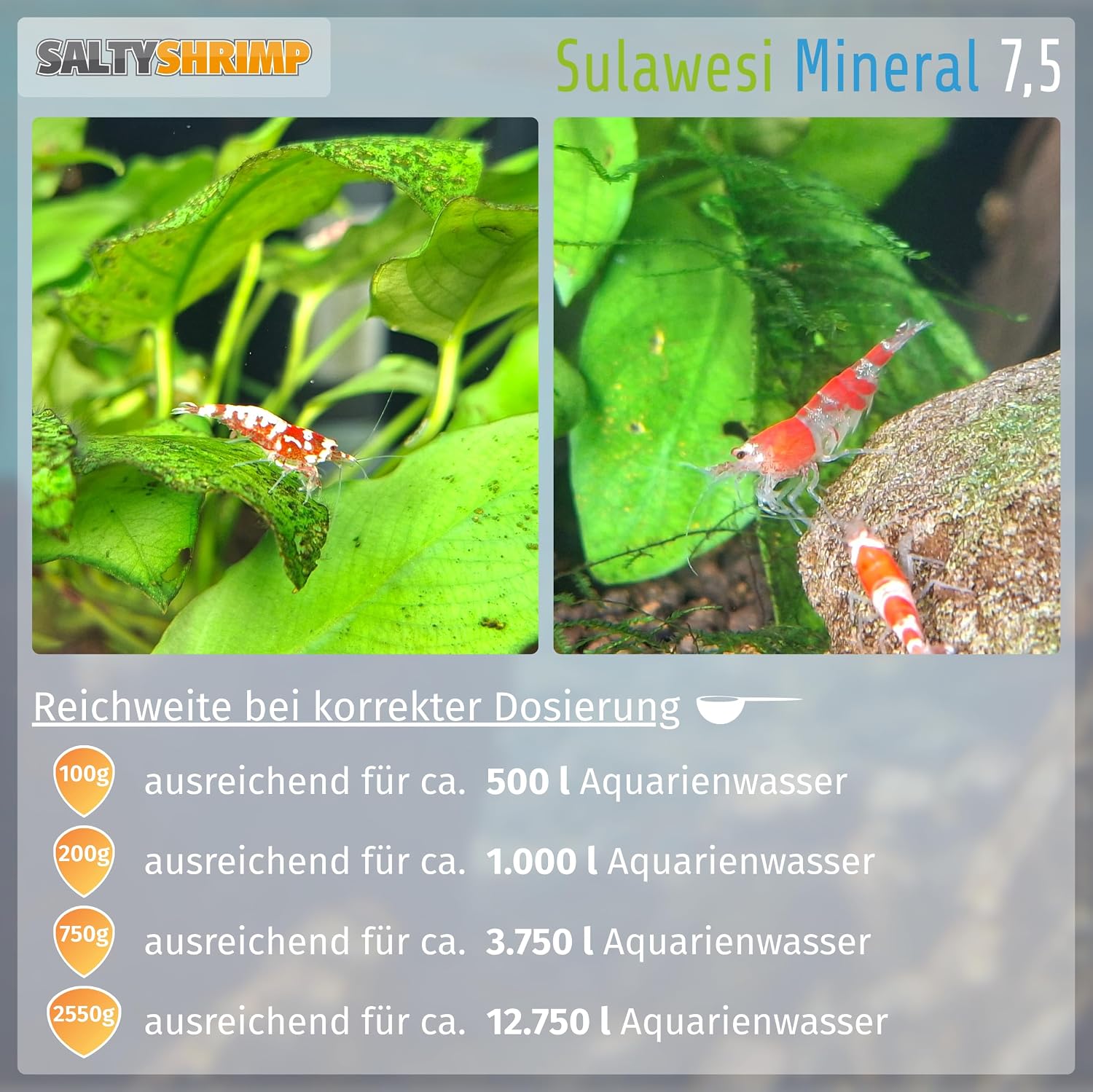 Sulawesi 7,5 Minerals and Trace Elements Cardinal Shrimp Tank (110g)