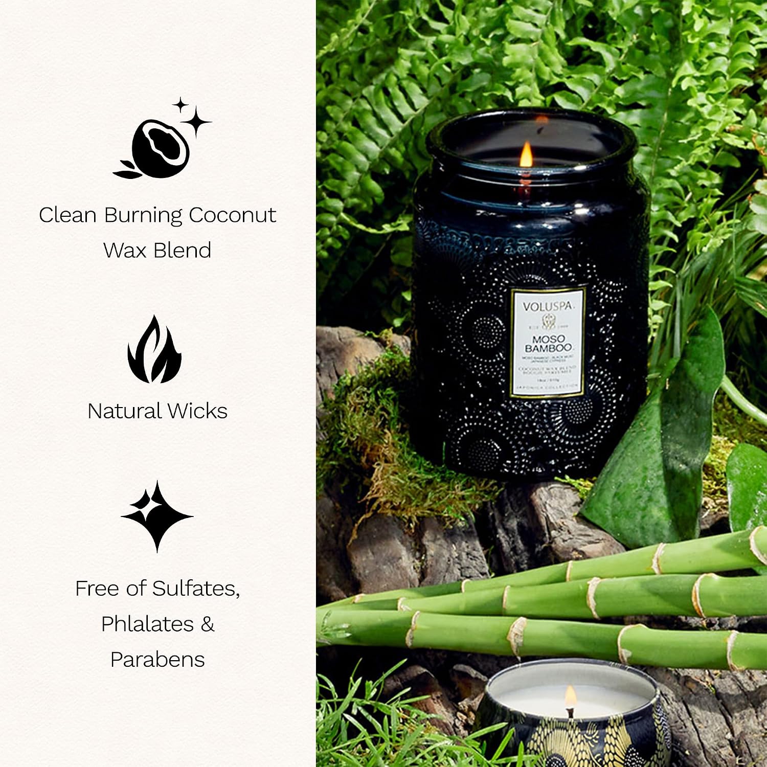 Voluspa French Cade Lavender Large Scented Candle Jar 18 Oz, 100 Hr Burn | Coconut Wax Blend in Decorative Glass, Clean Even Burn, USA Handcrafted Gift for Hosts, Fragrance Lovers & Relaxed Rooms
