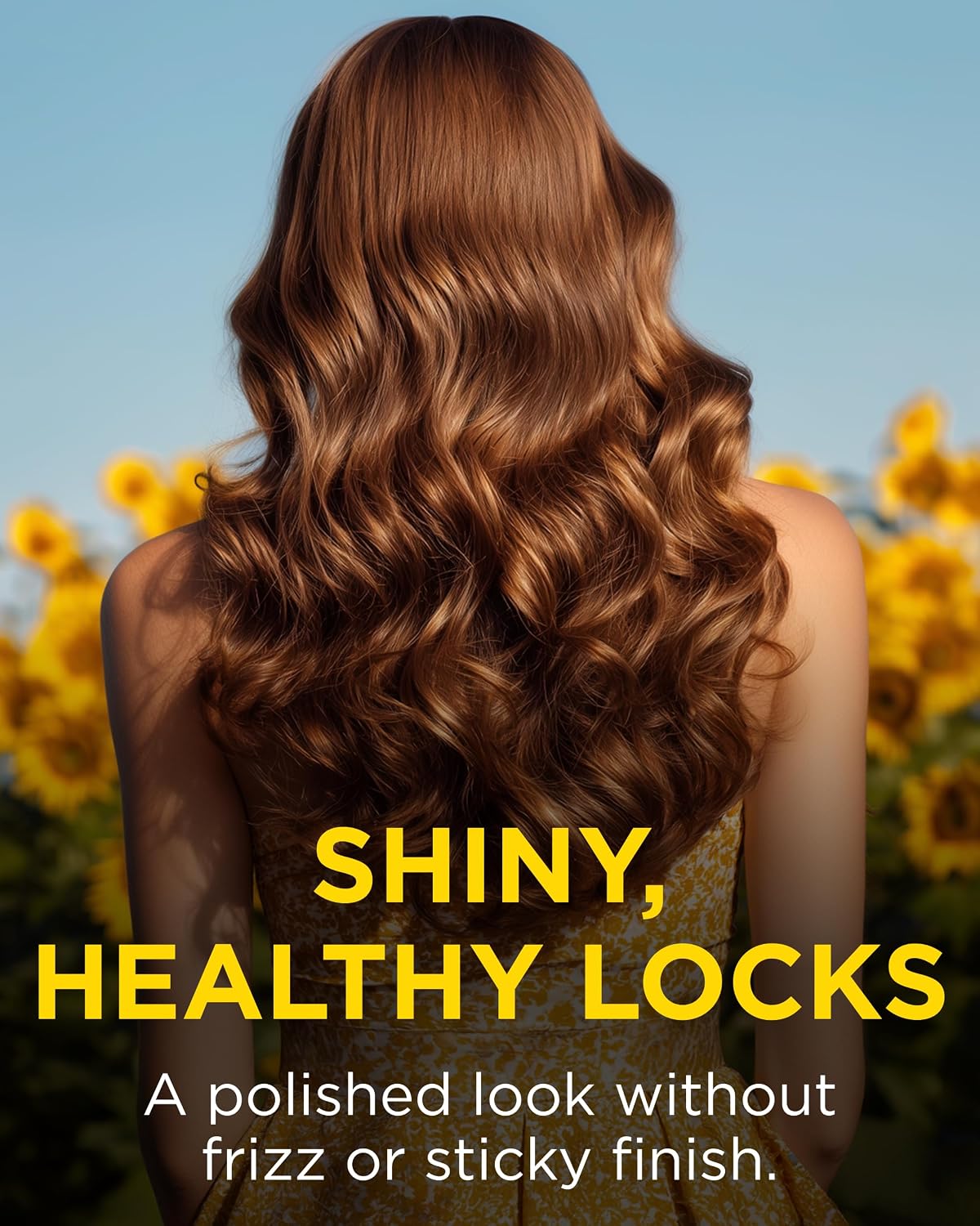 Andalou Naturals Sunflower & Citrus Brilliant Shine Hair Spray (8.2 fl oz) | Styling for Shine & Medium Hold, Aloe Vera for Frizz Control, Natural & Cruelty Free