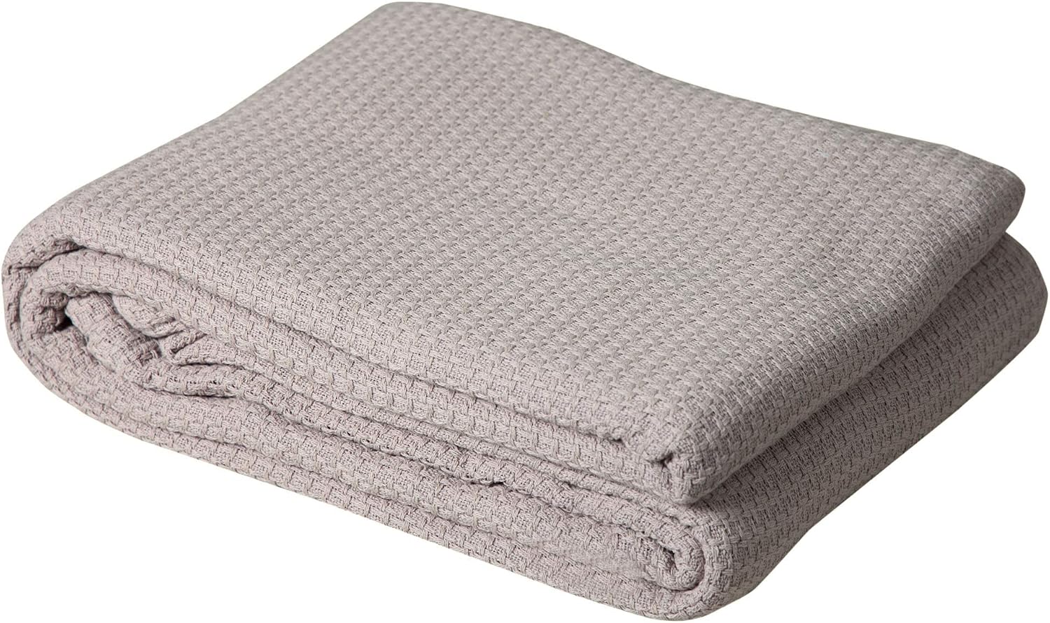 DOLLCENT 100% Cotton Queen Size Blanket for Bed, Premium Soft Combed Lightweight Blankets, Washed Breathable Cozy Bed Throw Blanket, Ivory Queen Cotton Blankets for All Season: Ivory (90"x90")