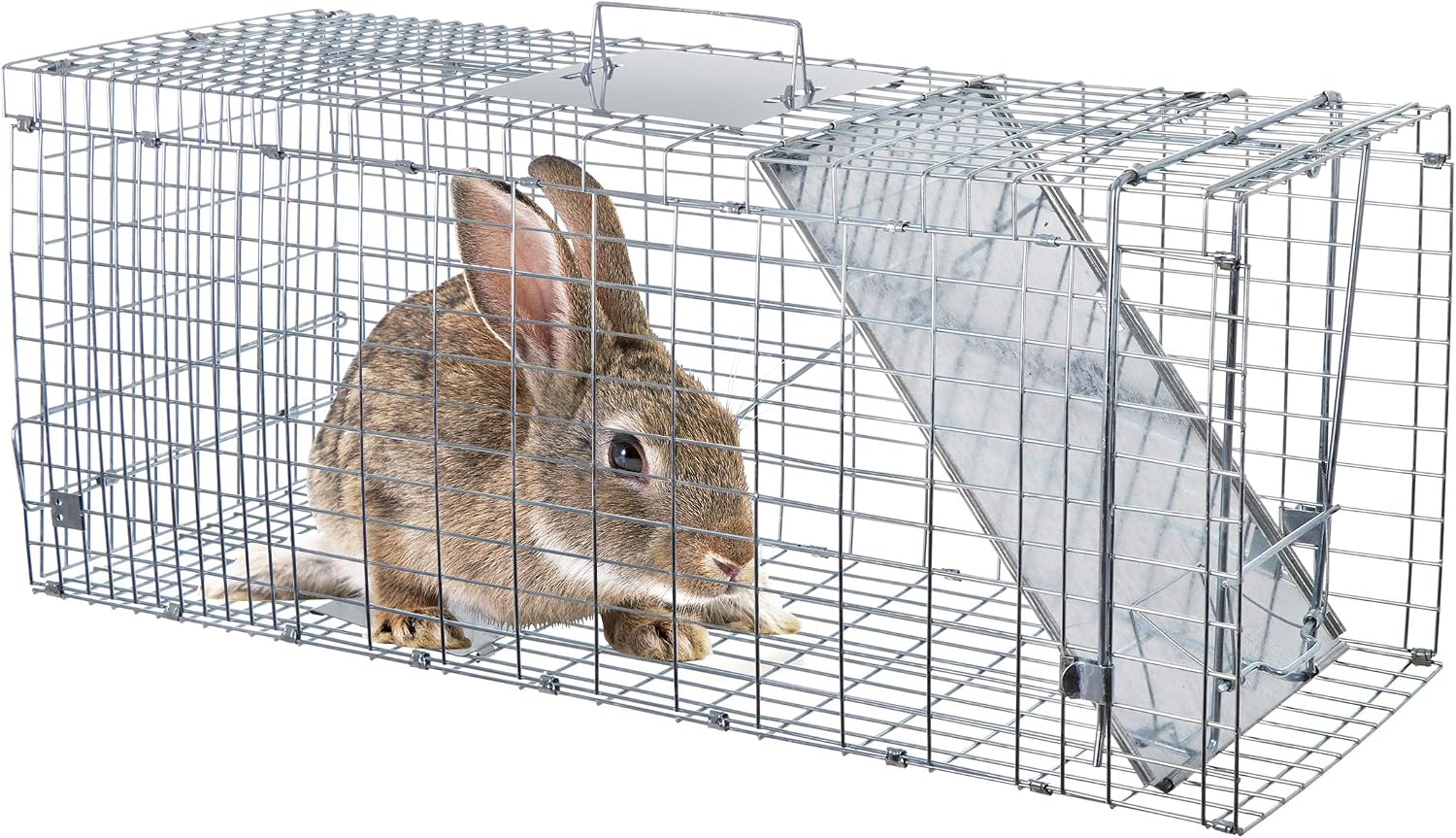 ANT MARCH 32'' Live Animal Cage Trap with Gloves Steel Humane Release