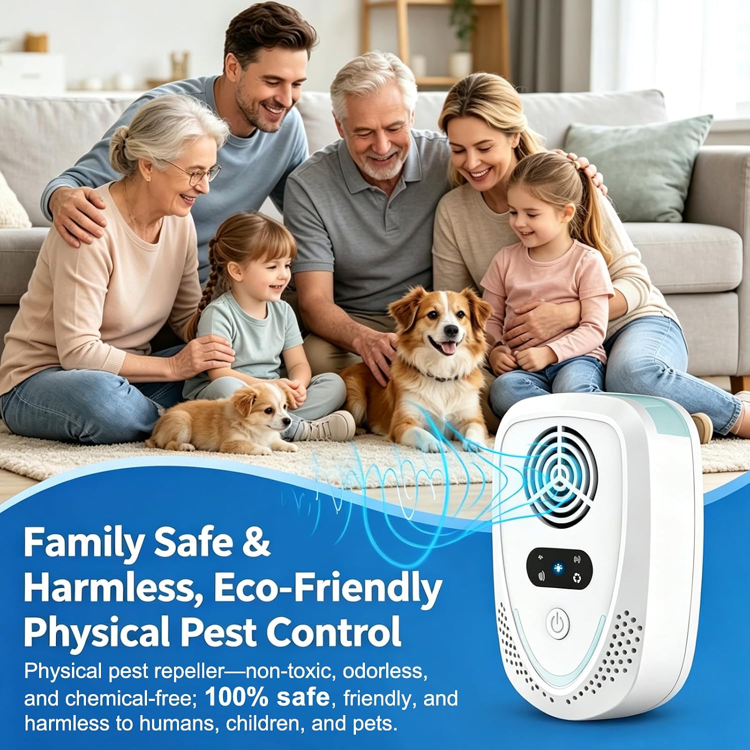 2026 Upgraded Ultrasonic Pest & Insect Repeller Indoor Ultrasonic Repellent | for Mice, Roach, Ant, Rodent, Mouse, Mosquito, Spider, Bugs
