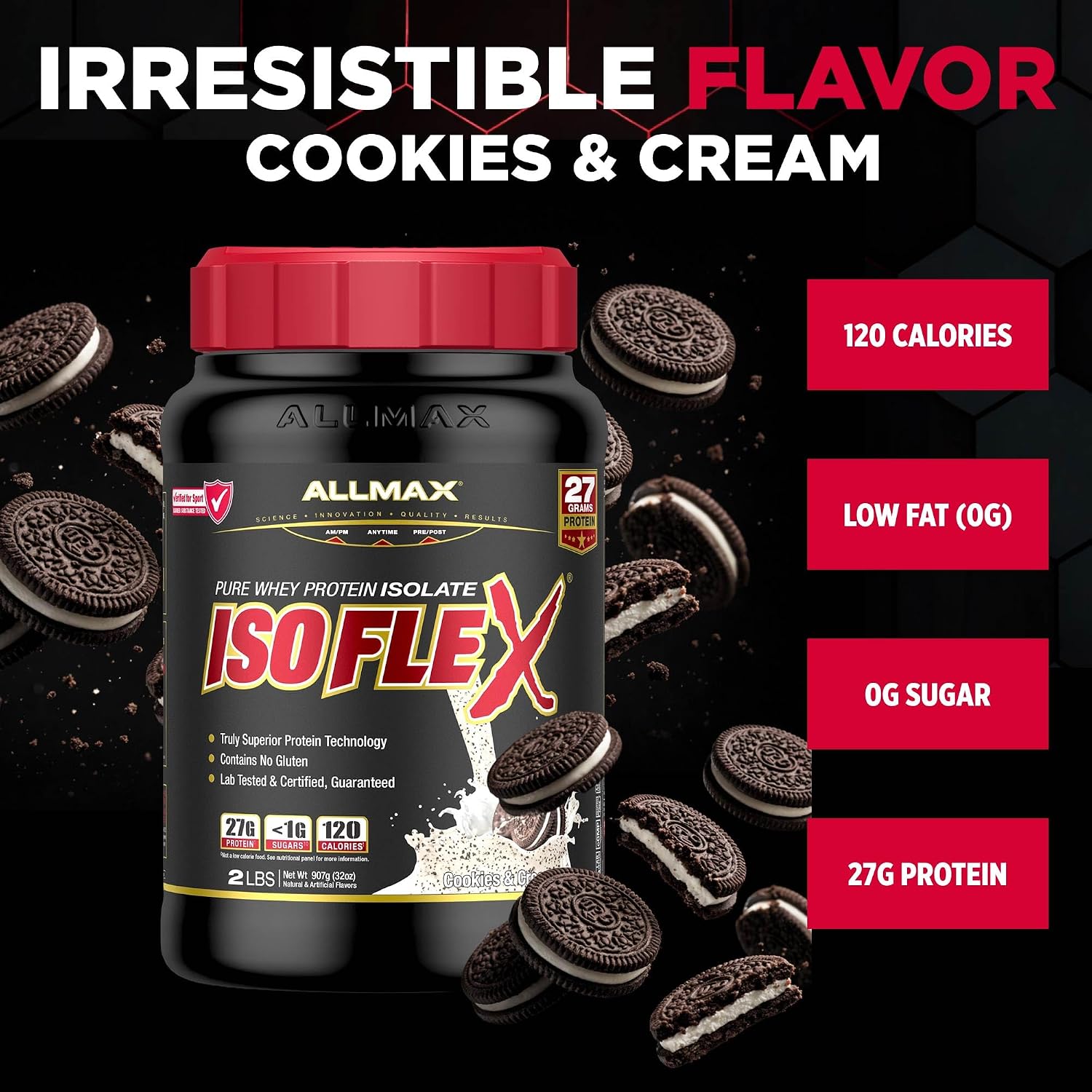 ALLMAX ISOFLEX Whey Protein Isolate, Chocolate Peanut Butter, 5 lb