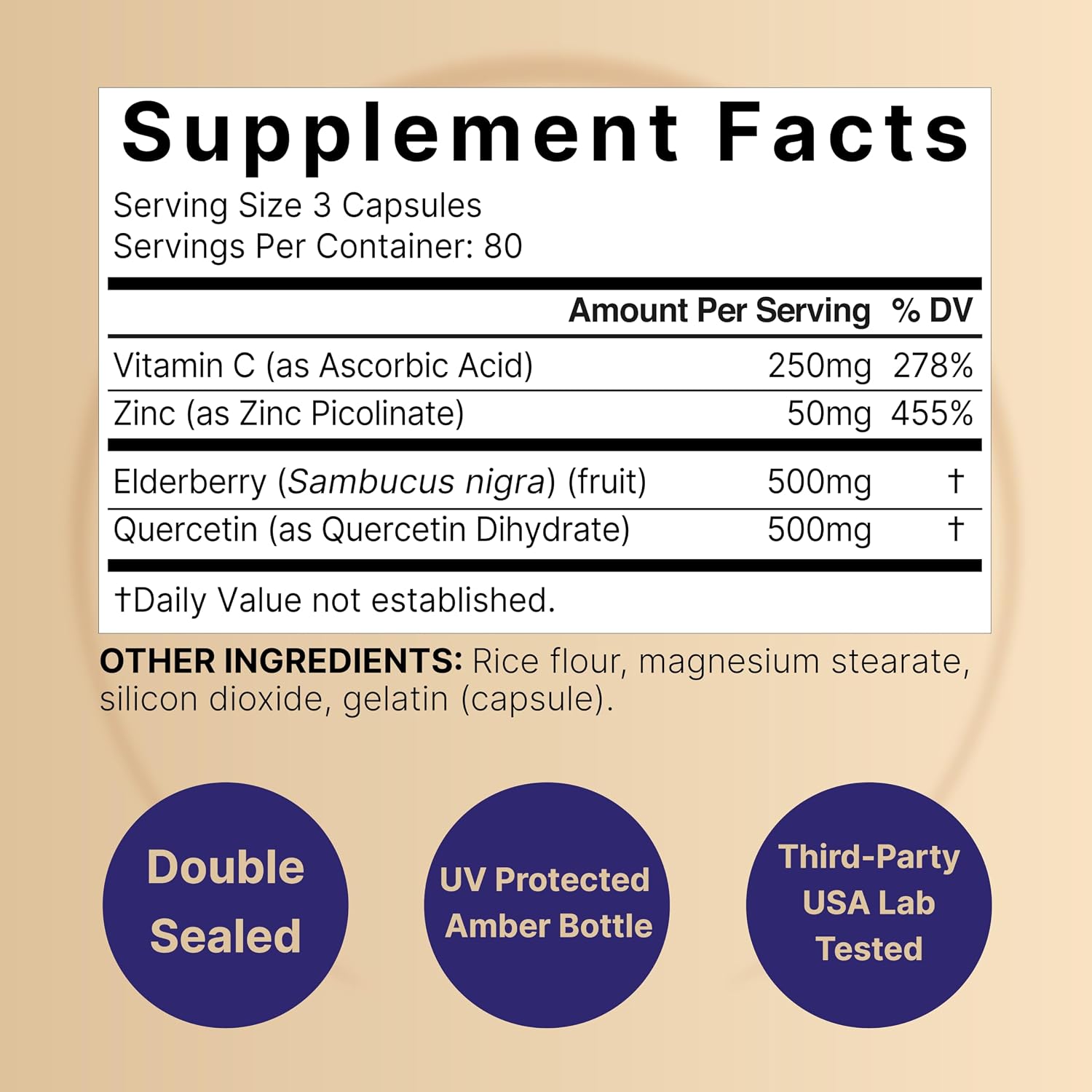 NatureBell Elderberry with Vitamin C, Zinc & Quercetin