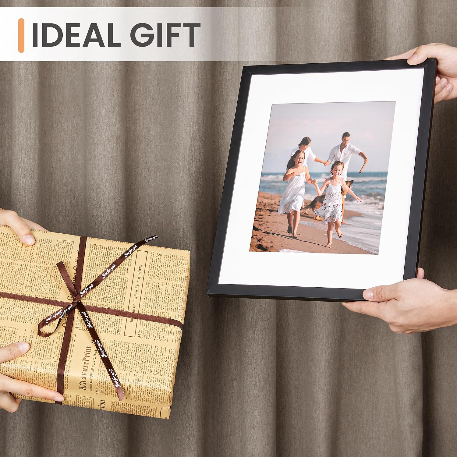 upsimples 12x12 Picture Frame, Gallery Glass Poster Frames Set of 3, Black