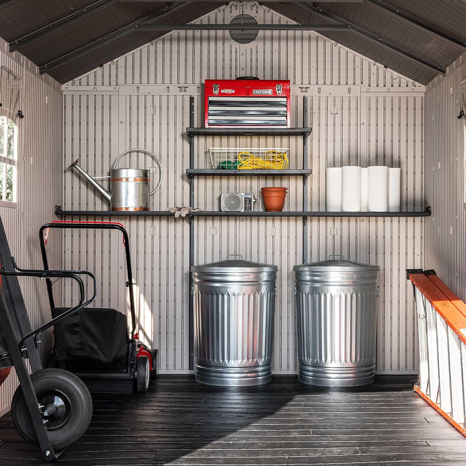 Lifetime 6402 Outdoor Storage Shed, 8 by 12.5 Feet; 2 windows