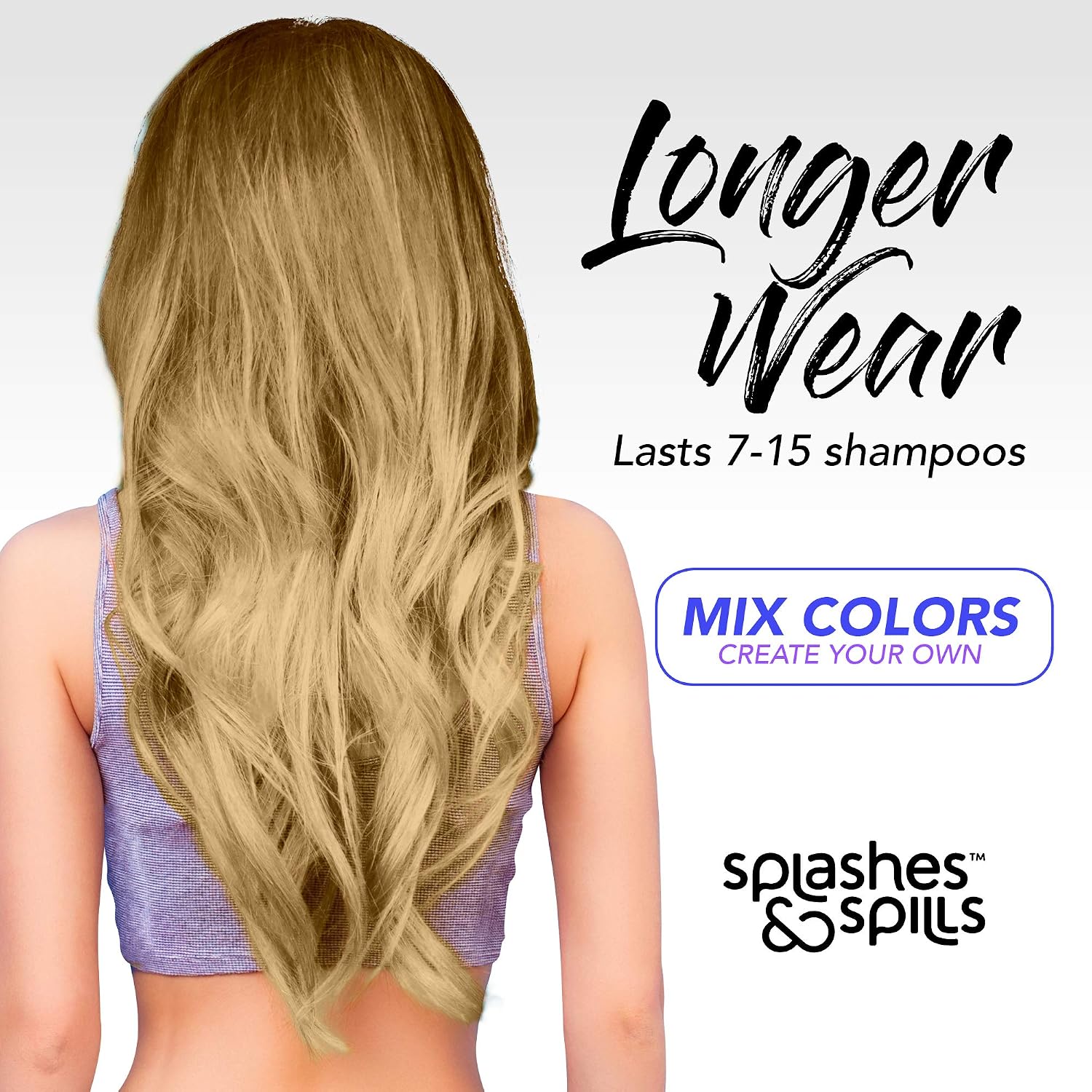 Semi-Permanent Butter Blonde Hair Dye - Vibrant 2.36 Oz. Tubes Temporary Hair Color - Ammonia and Peroxide Free -Vegan and 100% Cruelty-Free Toner - Lasts for 7-15 Shampoos - by Splashes and Spills