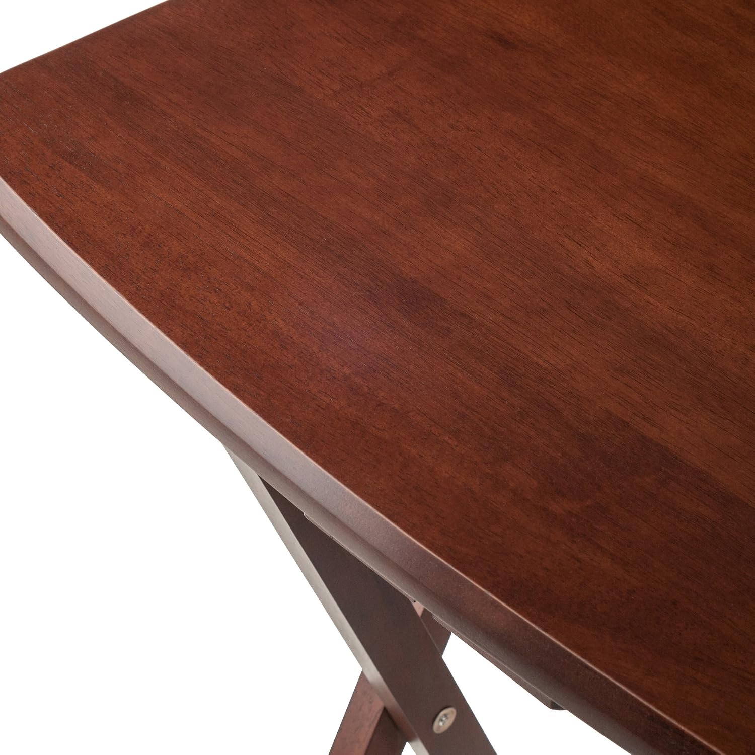 Winsome Darryl Set of 4 Oversized Foldable Tables, Walnut, 26" | Easy to Store Portable Fold Up Table Set for Kitchen, Living Room TV Dining, Crafts, Puzzles, Work From Home