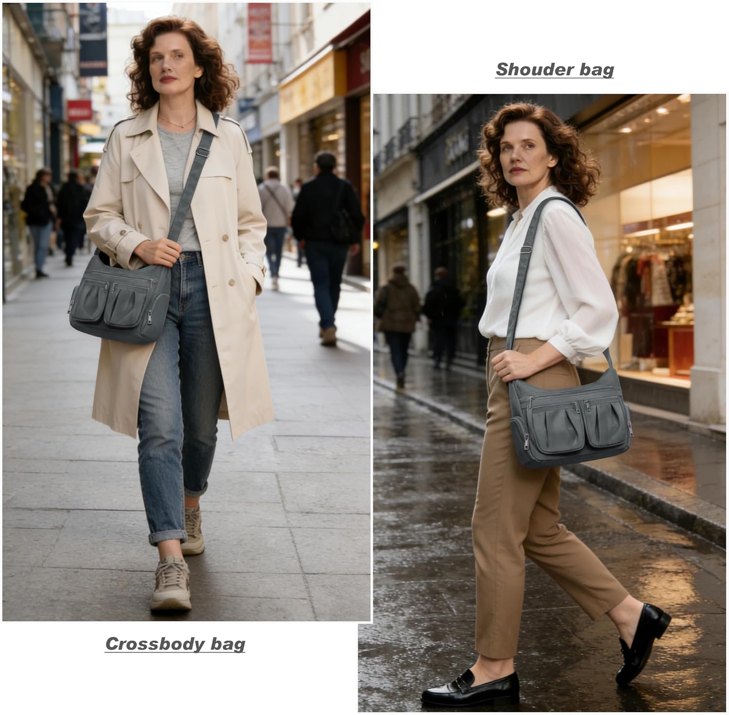 VOLGANIK ROCK Crossbody Purses for Women Shoulder Handbags Lightweight Waterproof Nylon Travel Bag Ladies Pocketbooks
