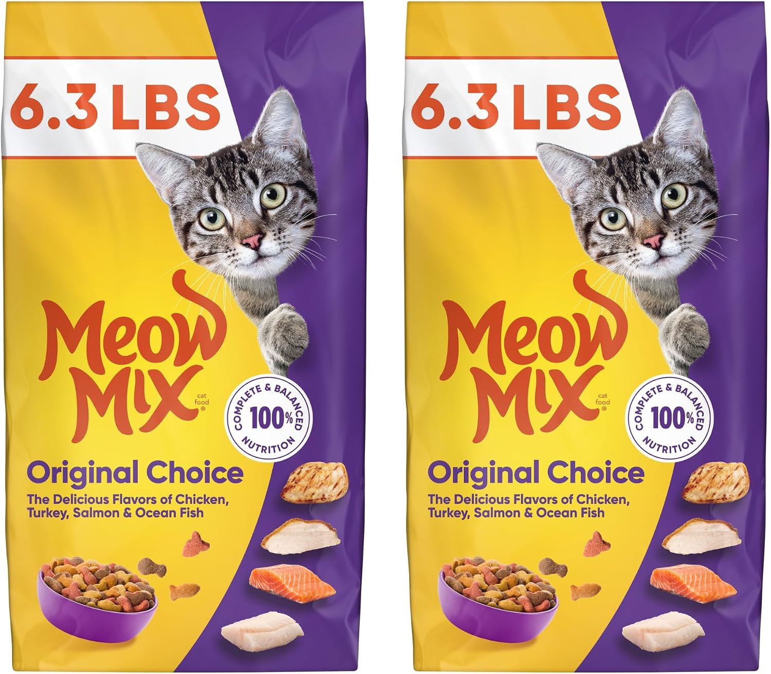 Meow Mix Original Choice Dry Cat Food, 6.3 Pound Bag