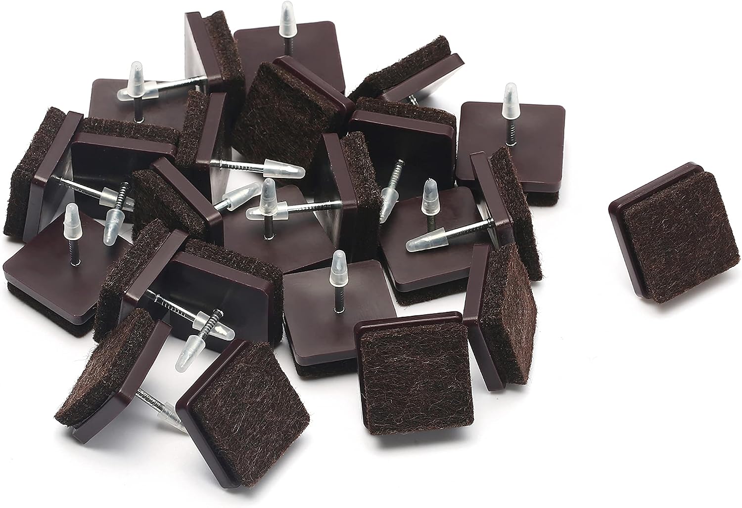 Furniture Felt Pads Nail-on Heavy Duty Felt Pad Chair Sliders Round Chair Leg Floor Protectors 1" Furniture Leg Protector 24 Pack