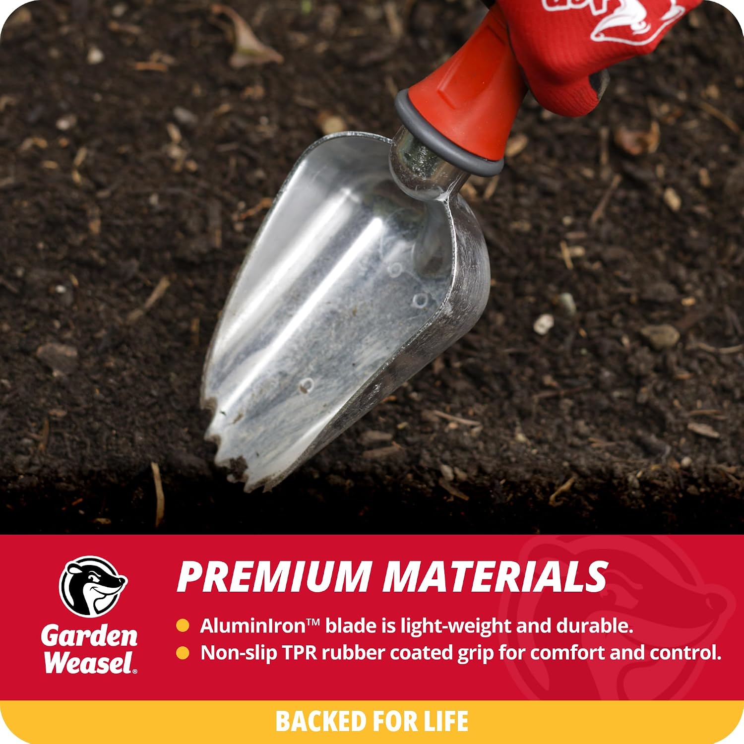 Garden Weasel Multi-Use Transplanter Trowel for Digging Planting Weeding