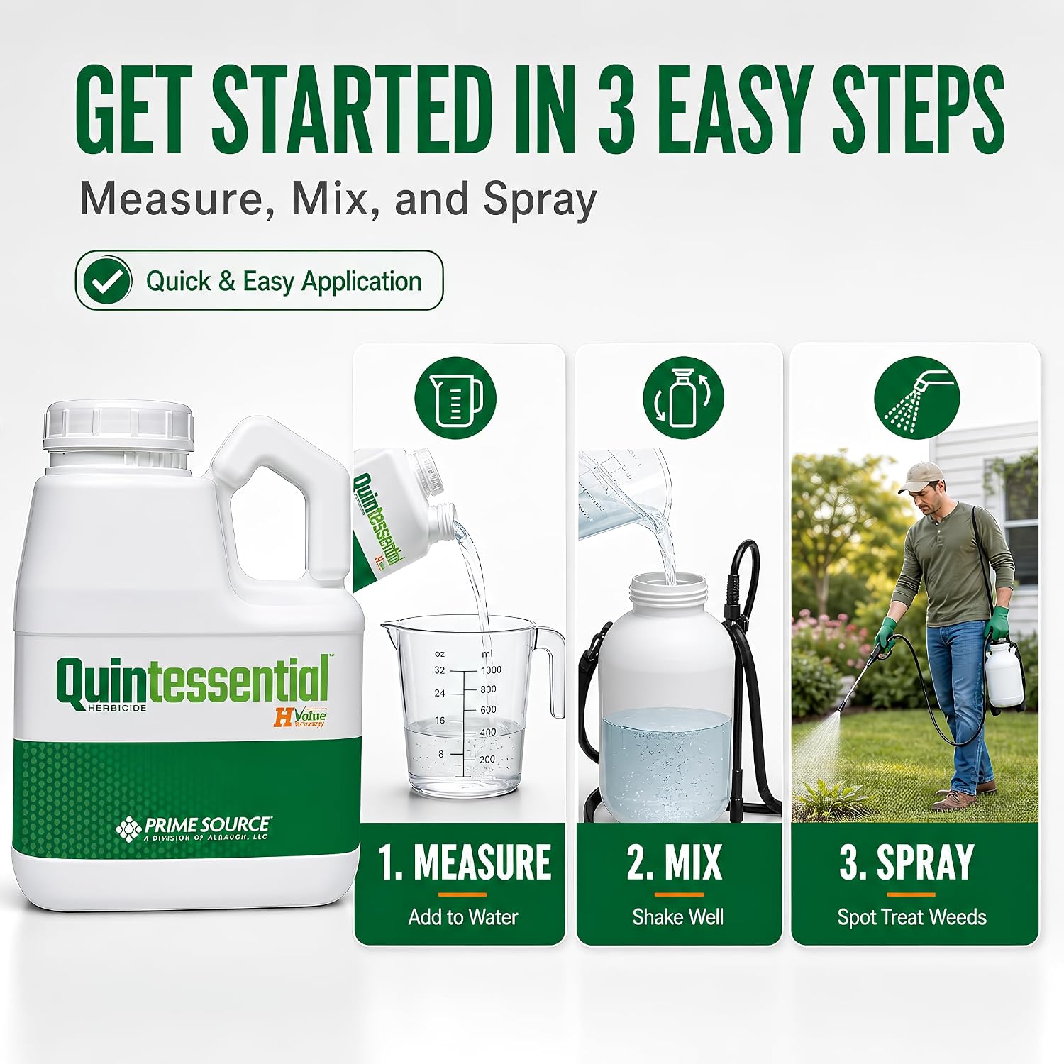 Primesource Quinclorac 1.5L Select Liquid Crabgrass Killer (64 ounces), White