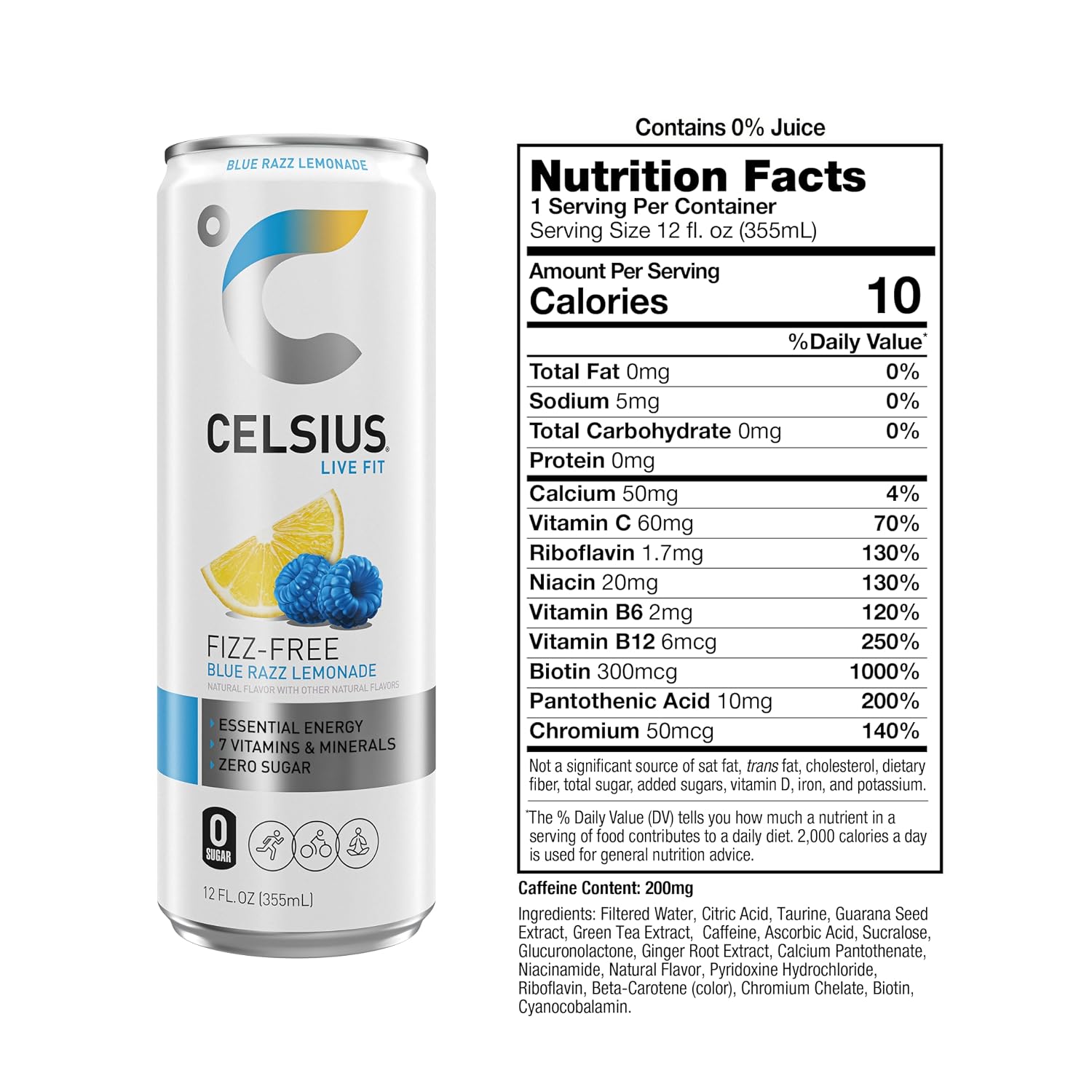 CELSIUS Sparkling Cola, Sugar Free Energy Drink, 12 Fl Oz (Pack of 12)