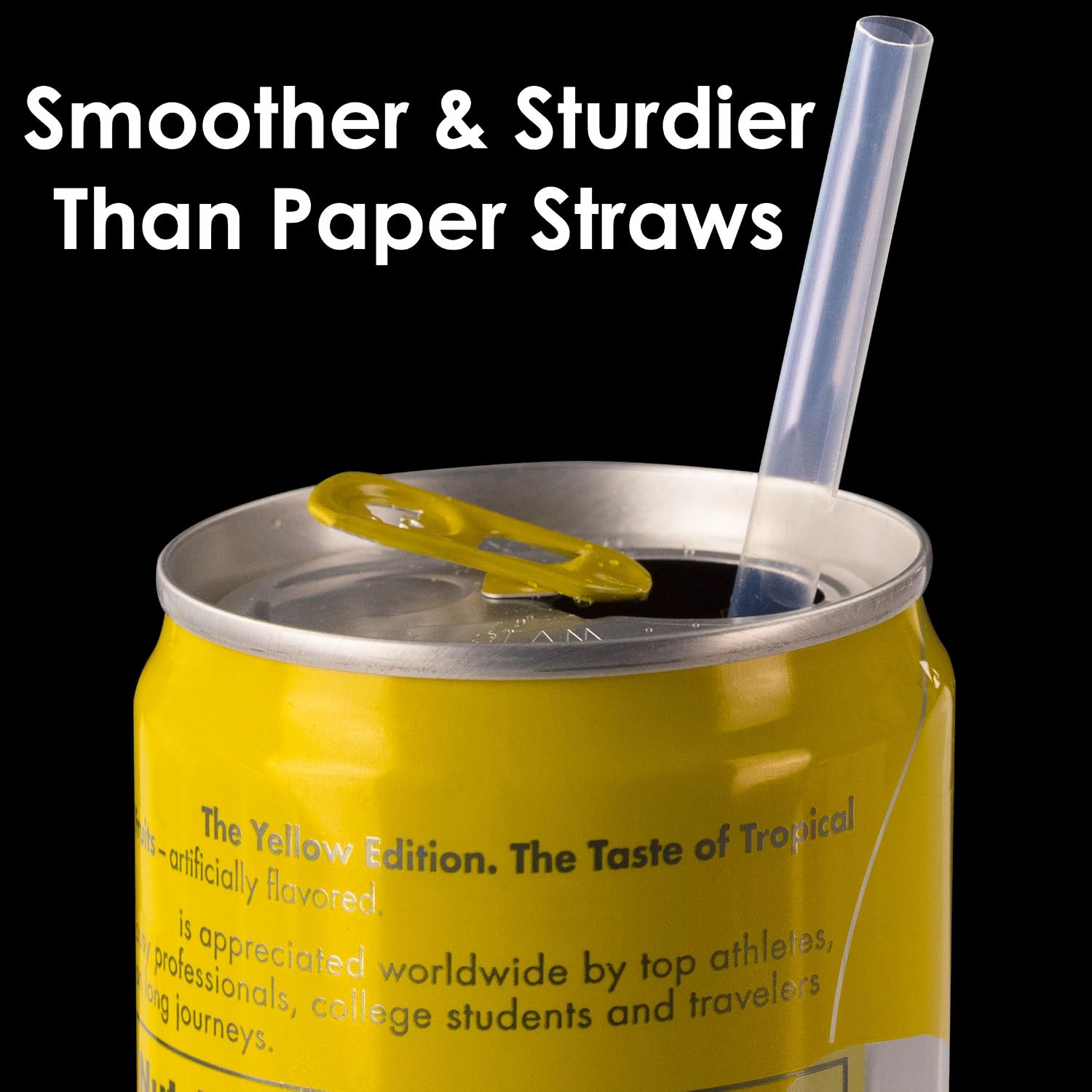 Clear Plastic Straws 200 Bulk Pack. Reduce Your Carbon Footprint With a Compostable, Plant-Based, Eco-Friendly Drinking Straw! Individually Wrapped