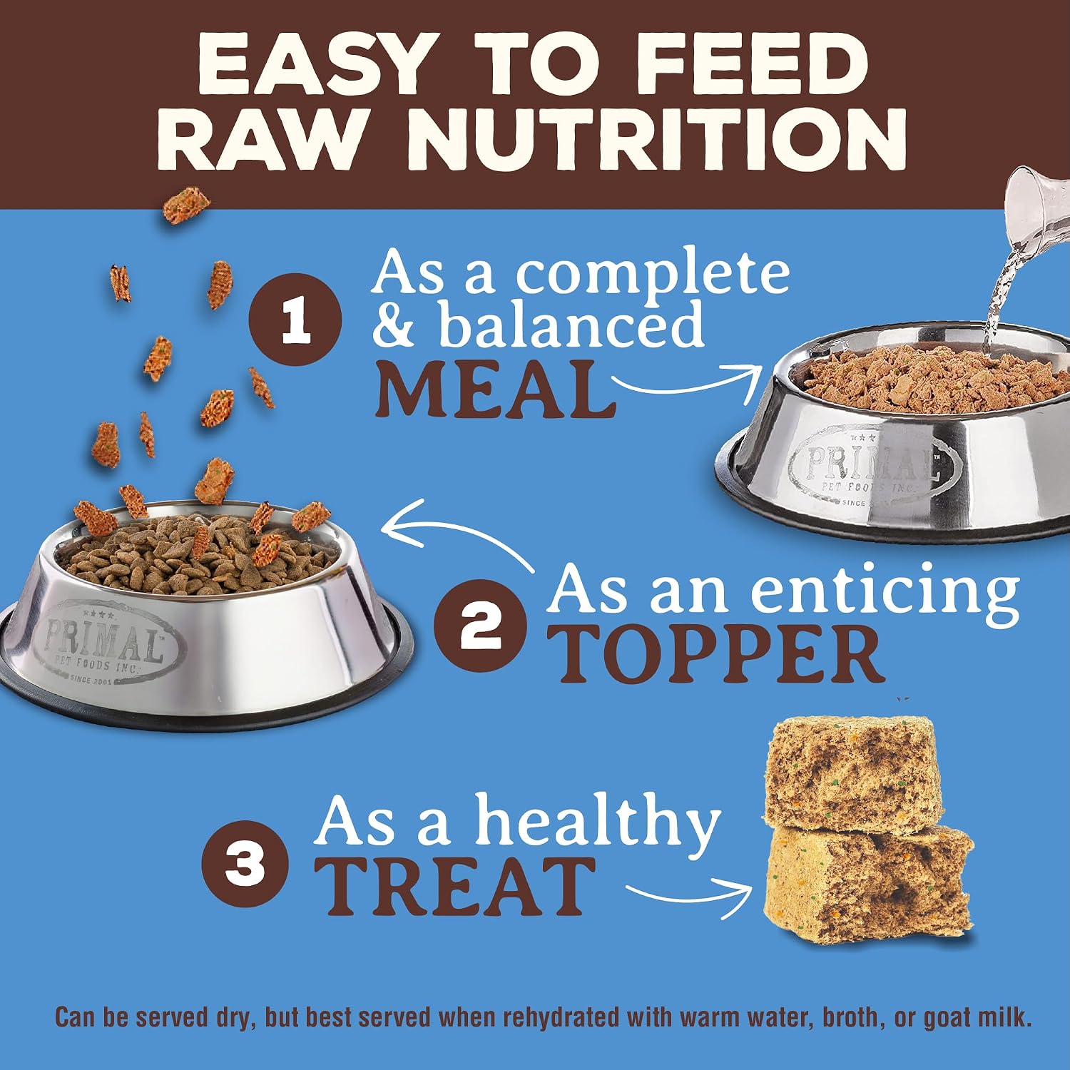 Primal Freeze Dried Raw Dog Food Nuggets, Beef, 14 oz | Complete & Balanced Nutrition, Meal, Topper or Treat, Grain-Free, High Protein, No Synthetic Vitamins & Minerals
