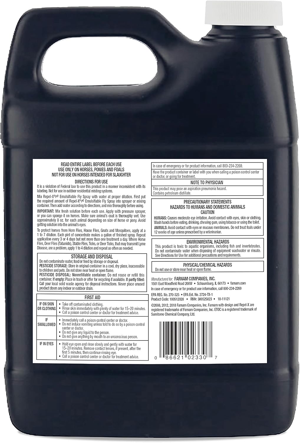 Farnam Repel-X pe Fly Spray Concentrate for Horses & Dogs, 16 oz | Makes 4 Quarts,Repels barn flies, gnats, mosquitoes, ticks, and lice as a concentrated that mixes with water