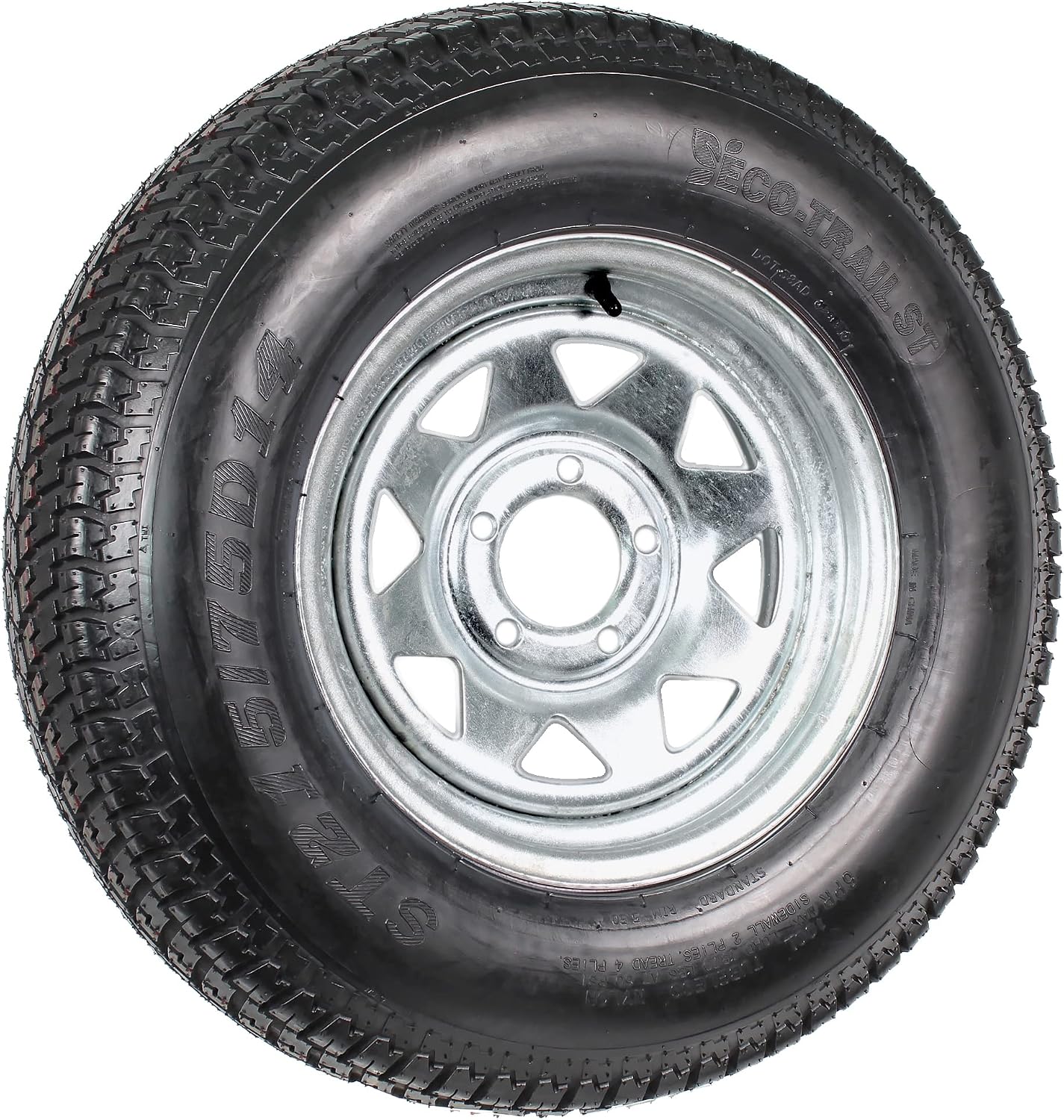 eCustomrim Trailer Tire Rim Assembly ST215/75D14 14 Inch Load Range C 5 Lug | 6 Ply Bias Tire