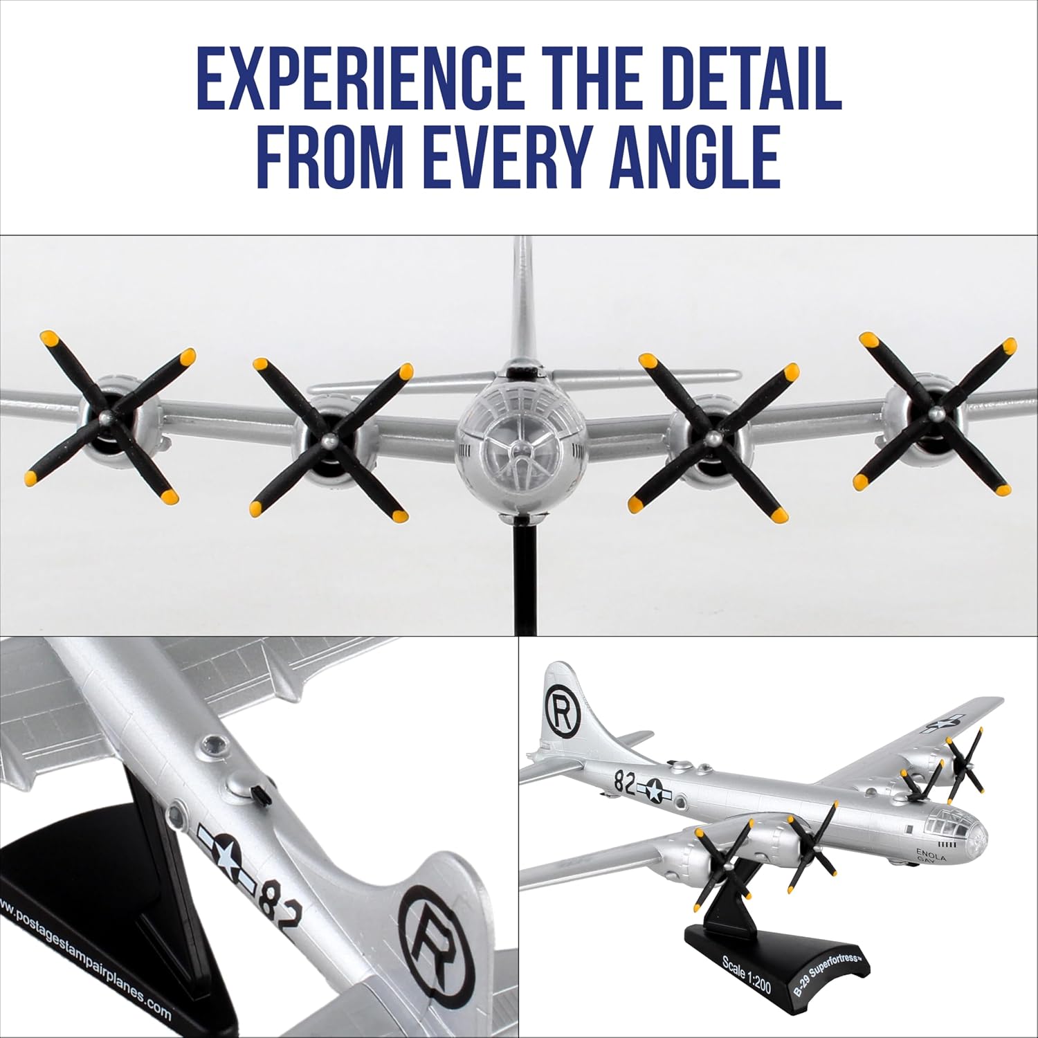 Daron Worldwide Trading B-29 Superfortress Enola Gay Vehicle (1:200 Scale), White