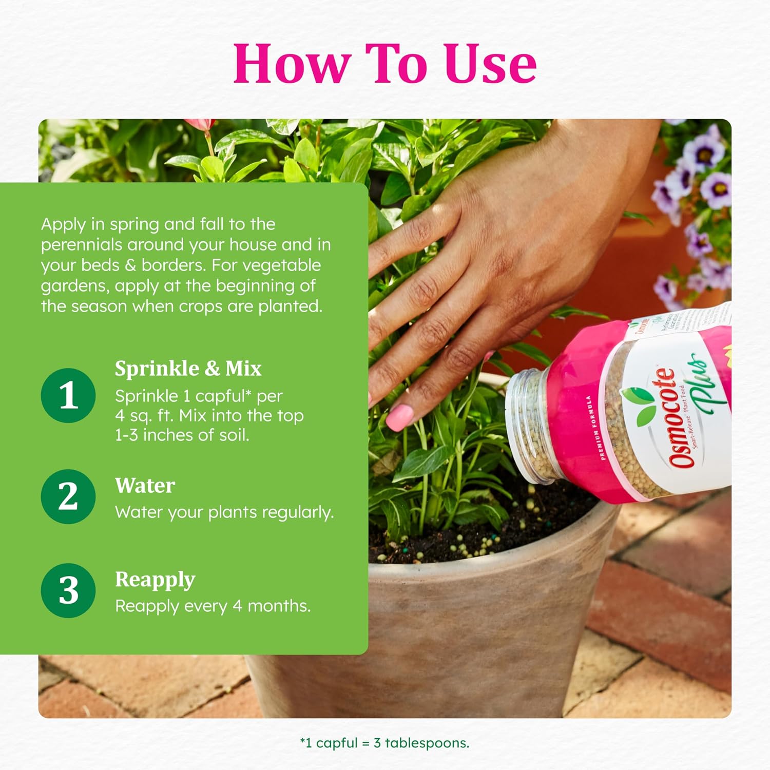 Osmocote Smart-Release Plant Food Flower & Vegetable, 4.5 lb. | For Edible Plants, Seasonal Vegetables, Fruits, Flowers, Herbs and More