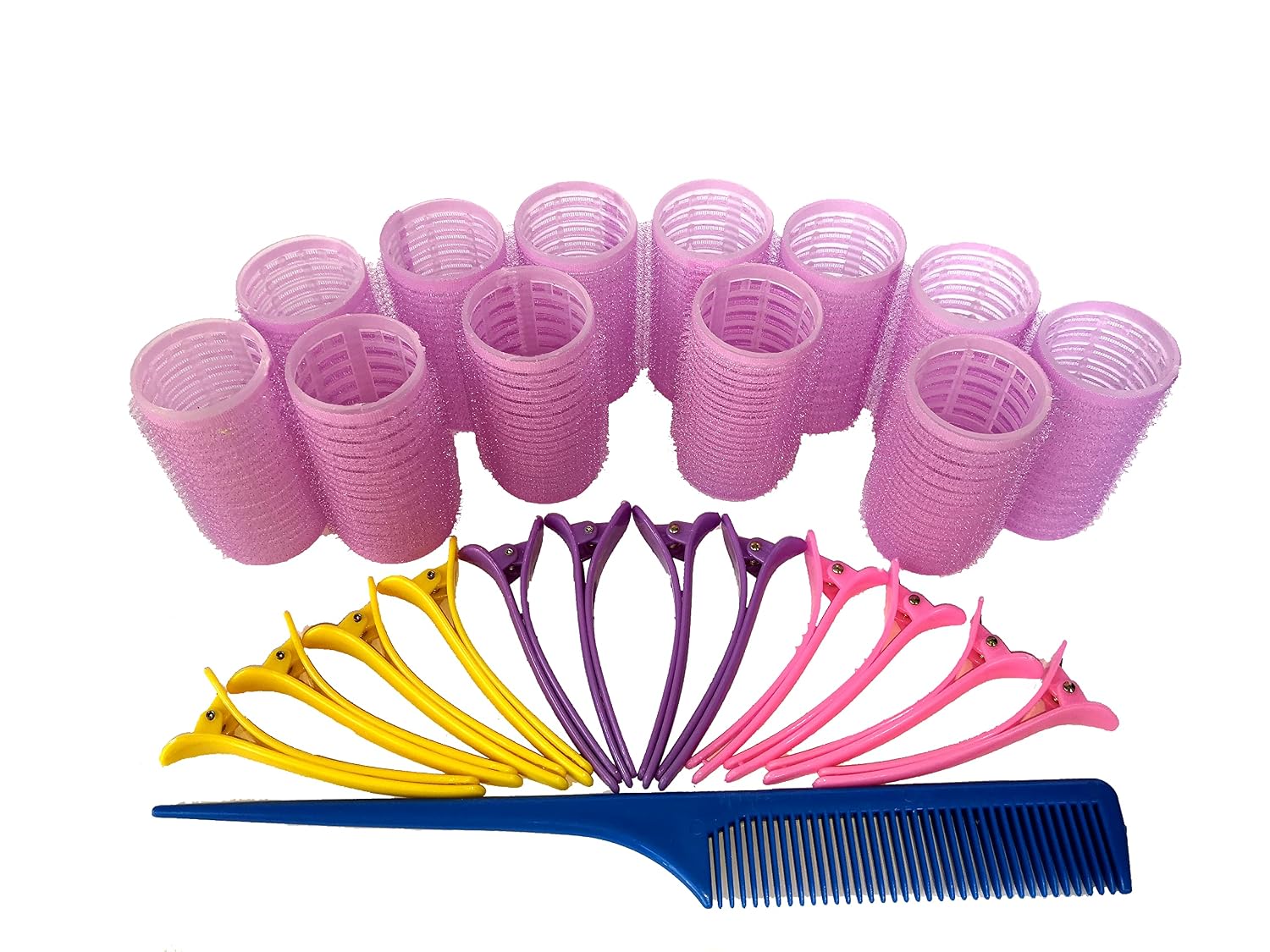 Self Grip Holding Rollers Hairdressing Curlers Hair Design Sticky Cling Style For DIY Or Salon By Kamay's (30mm/1.2" Medium Size 12PCS)