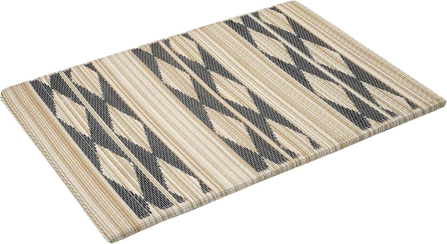 Fab Habitat Outdoor Rug - Waterproof, Fade Resistant, Crease-Free - Premium Recycled Plastic - Geo Tribal - Porch, Deck, Balcony, Mudroom