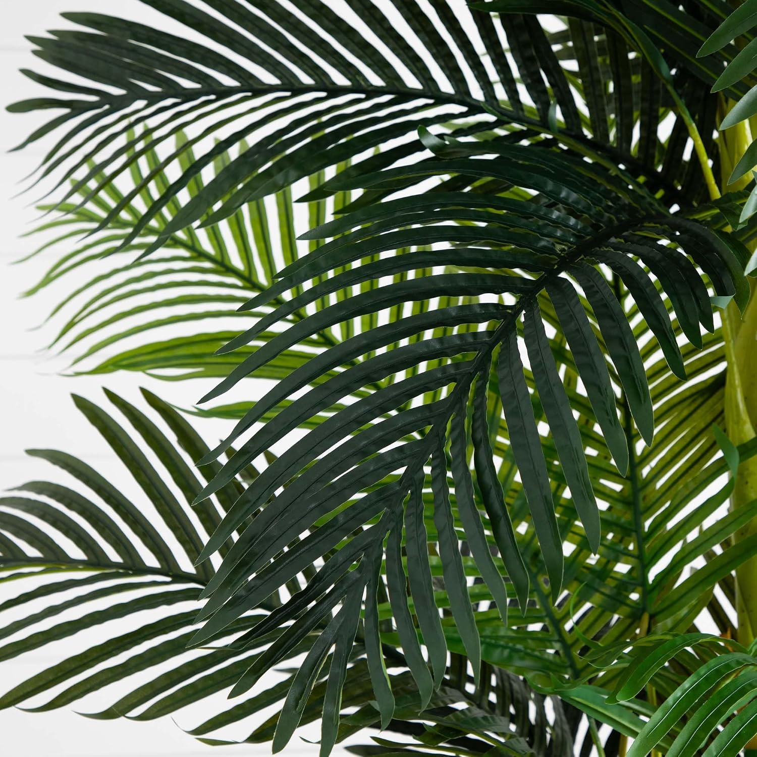 Nearly Natural 4 ft Artificial Golden Cane Palm Tree with Nursery Pot | Double-Stalk, Lush Realistic Foliage, Indoor Faux Palm Plant, Living Room Decor, Perfect Tropical Decoration