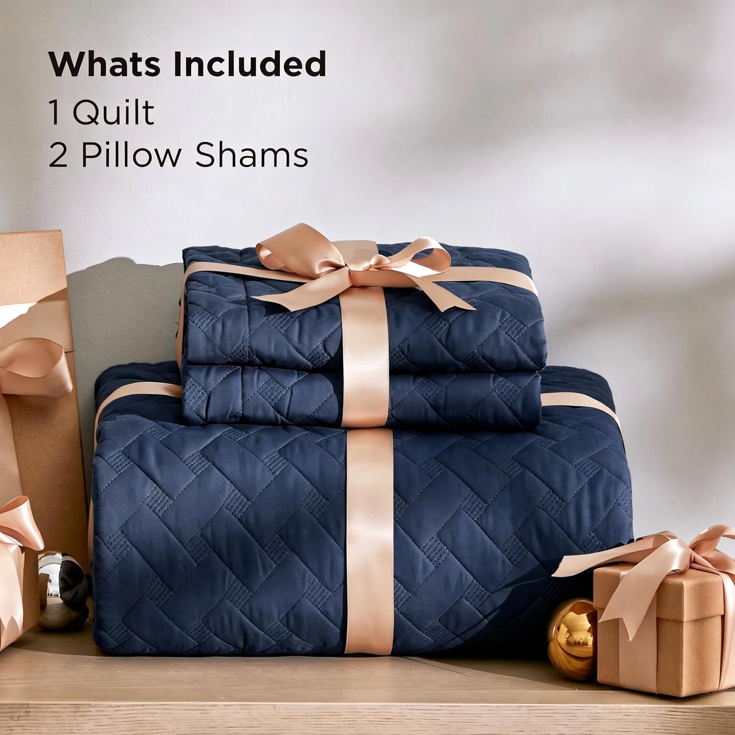 Bedsure Quilts Queen Size - Grey Bedspreads Queen Size with Basket Weave Pattern, Soft Quilt Bedding Set, Lightweight Comforter Set Coverlet for All Seasons with 2 Pillow Shams (90" x 96")
